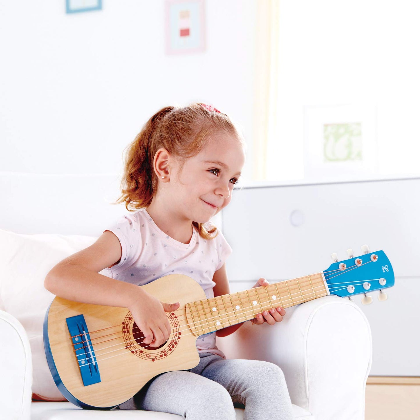 Hape 26-Inch Kids Guitar Toy – Beginner Wooden Guitar with Tunable Strings