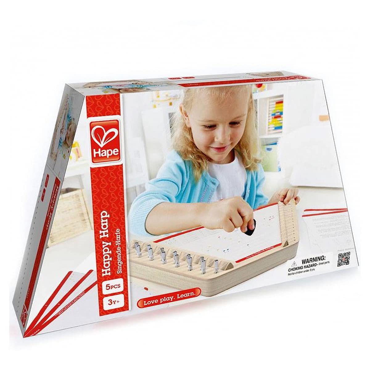 Hape Happy Harp Kids Musical Instrument | Wooden Lap Harp Toy