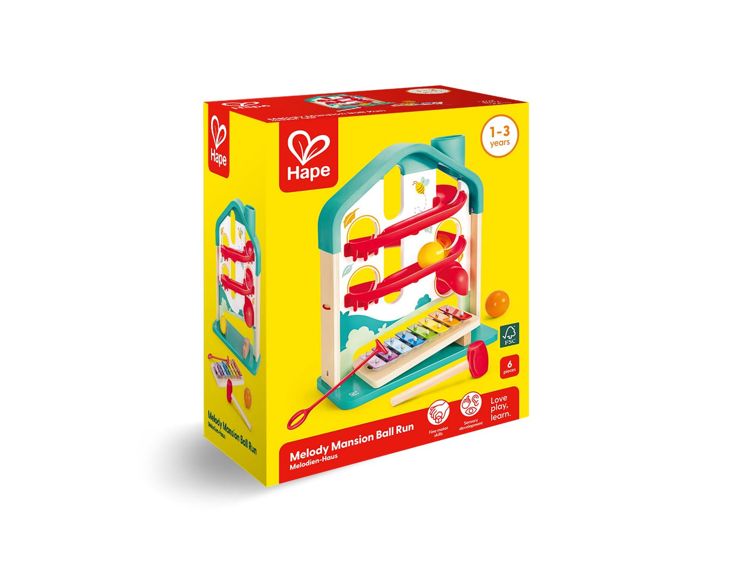 Hape Melody Mansion Ball Run – 2-in-1 Music & Ball Track