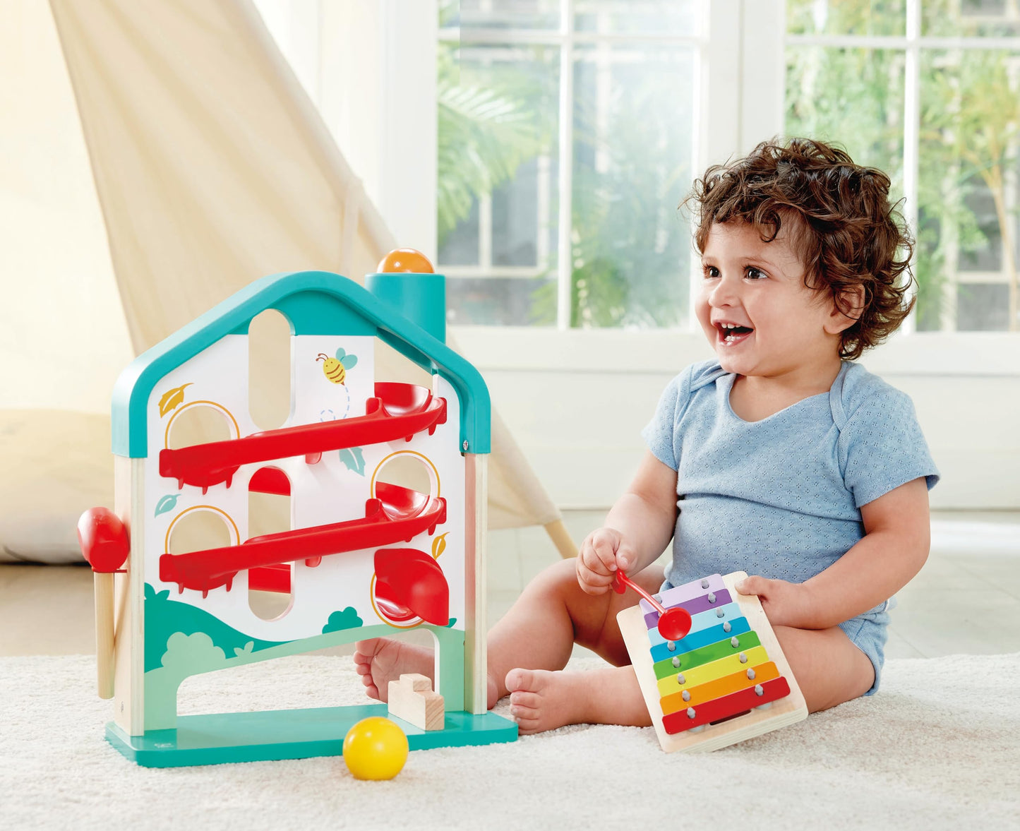 Hape Melody Mansion Ball Run – 2-in-1 Music & Ball Track