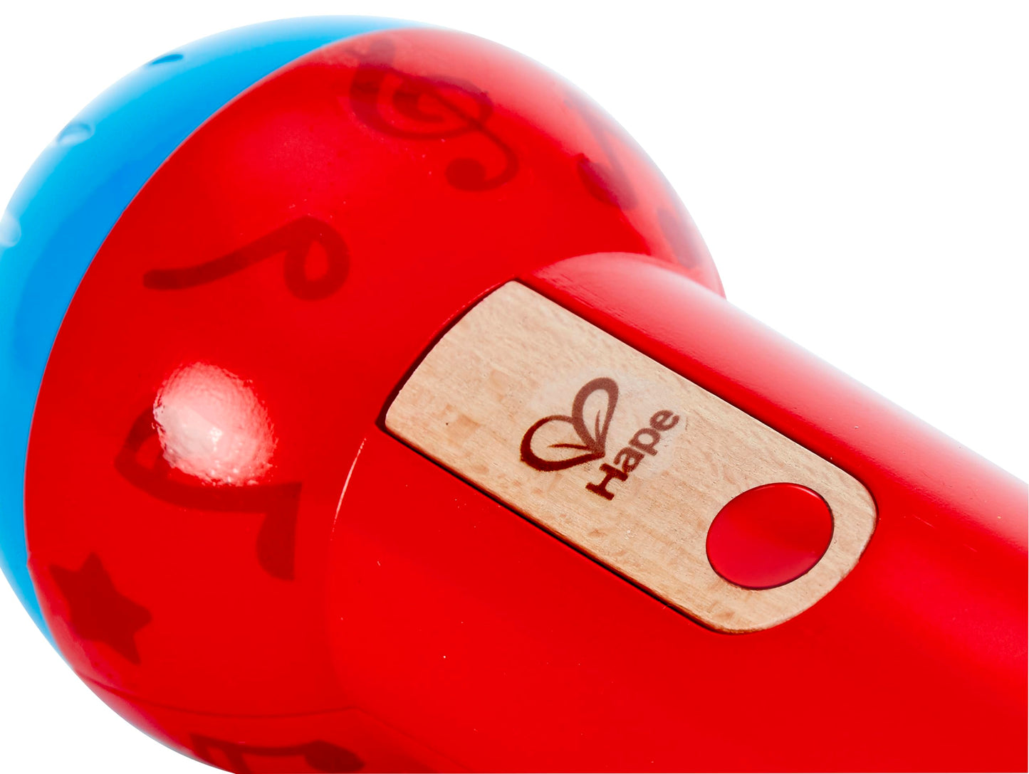 Hape Mighty Echo Microphone – Battery-Free Voice Amplifying Toy for Kids 1 Year & Up (Red)
