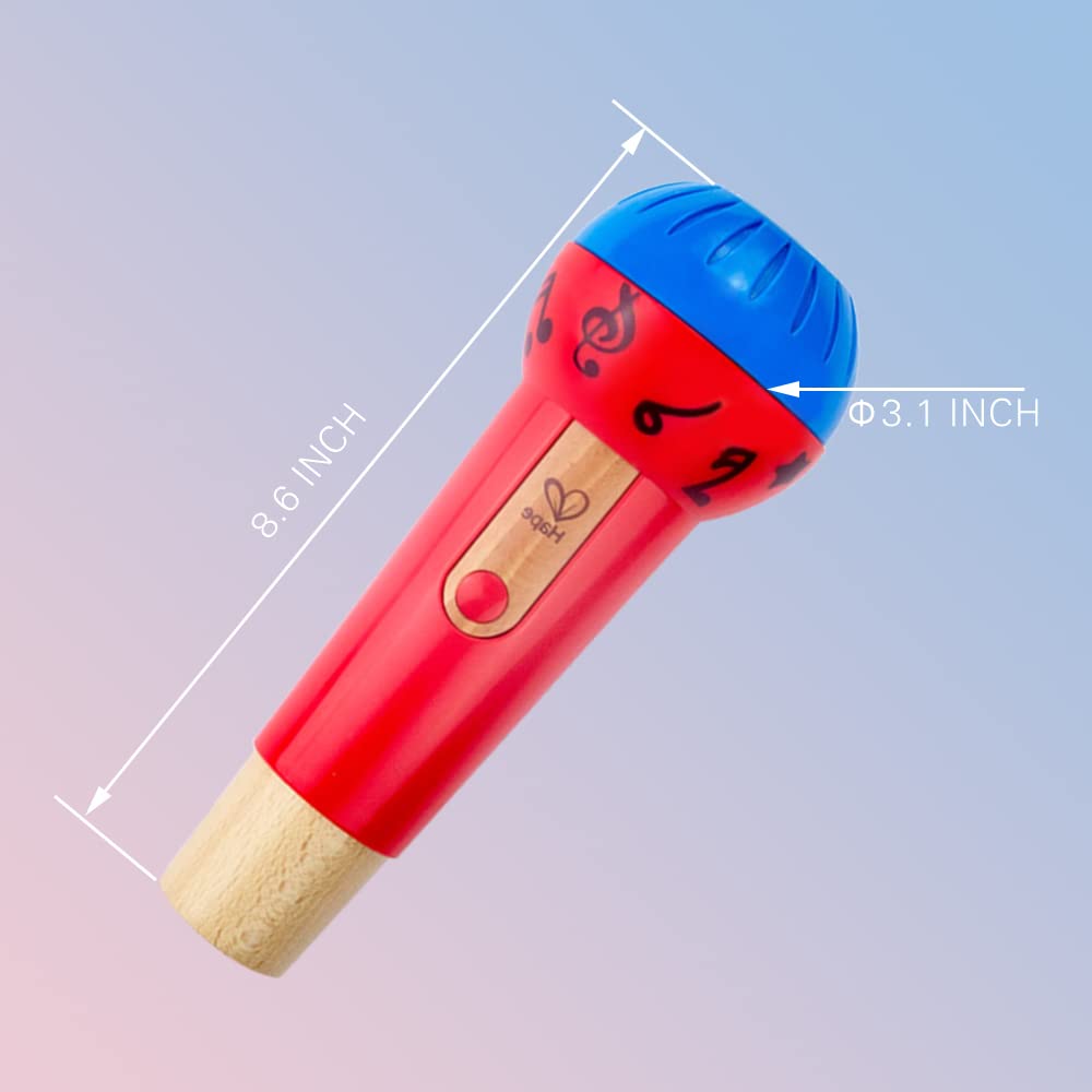 Hape Mighty Echo Microphone – Battery-Free Voice Amplifying Toy for Kids 1 Year & Up (Red)