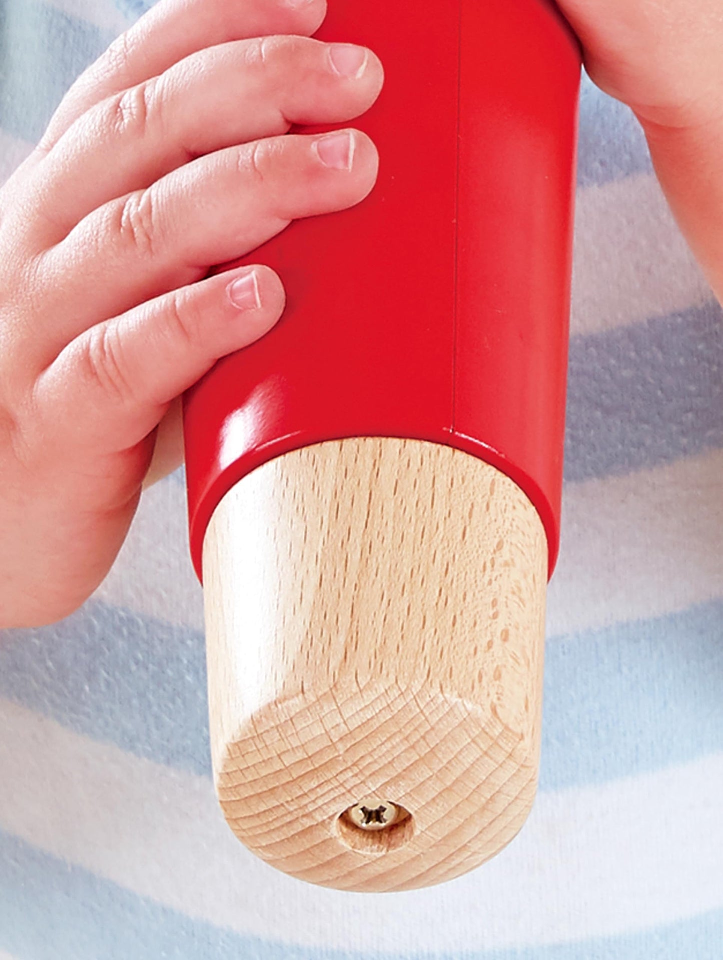 Hape Mighty Echo Microphone – Battery-Free Voice Amplifying Toy for Kids 1 Year & Up (Red)