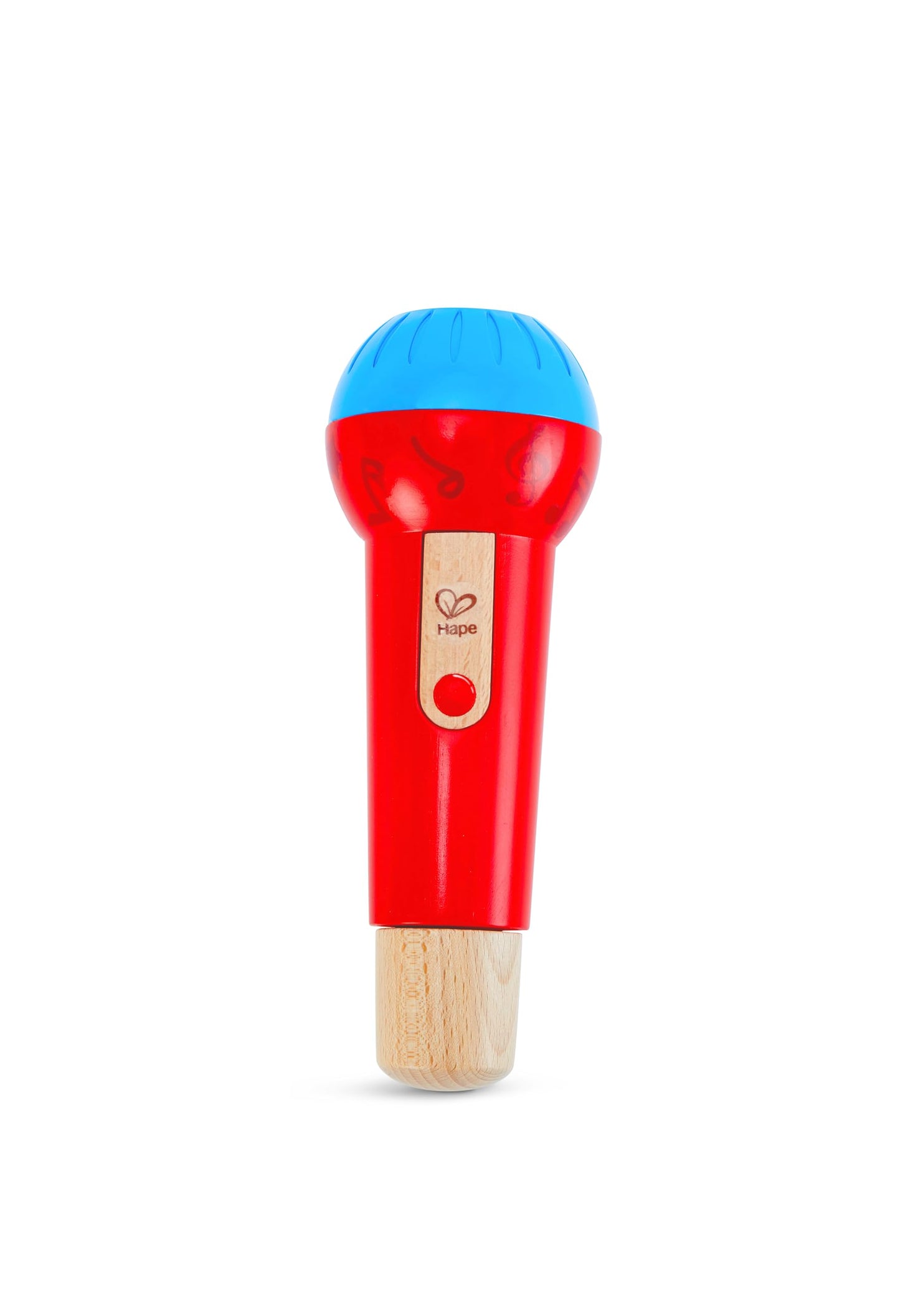 Hape Mighty Echo Microphone – Battery-Free Voice Amplifying Toy for Kids 1 Year & Up (Red)