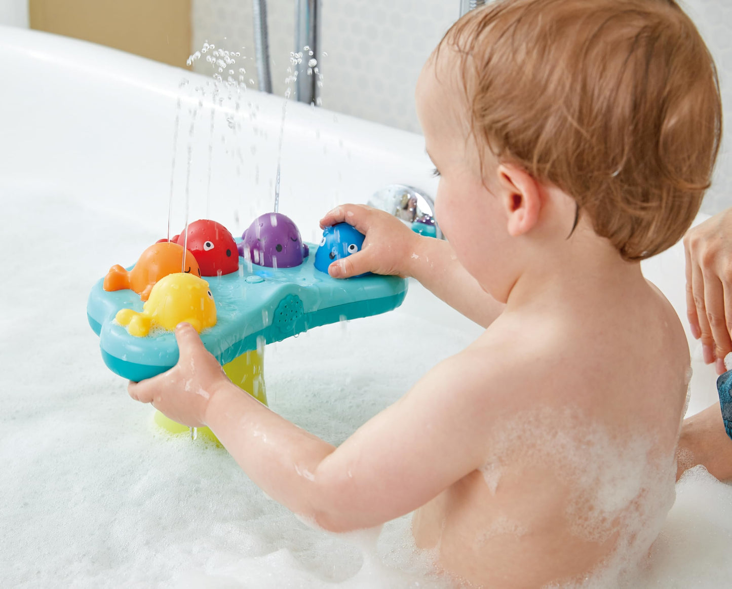 Hape Music Fountain Bath Toy – Whale Bath Toy with 2 Play Modes for Toddlers