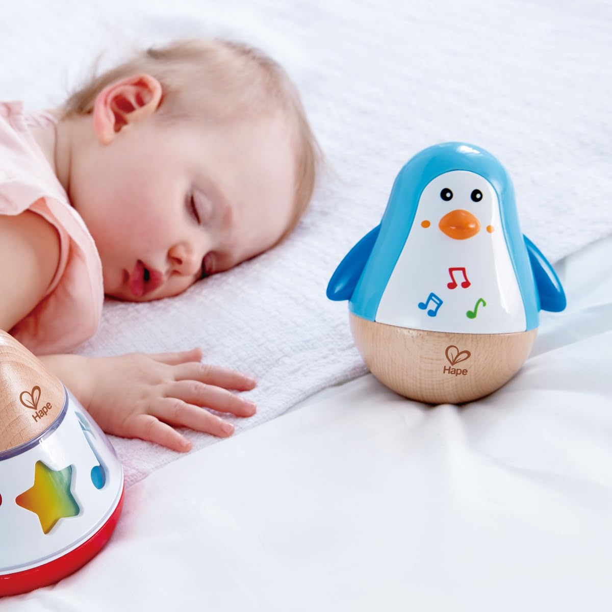 Hape Penguin Music Wobbler — Colorful Wobbling Penguin Toy for Babies 6 Months+
