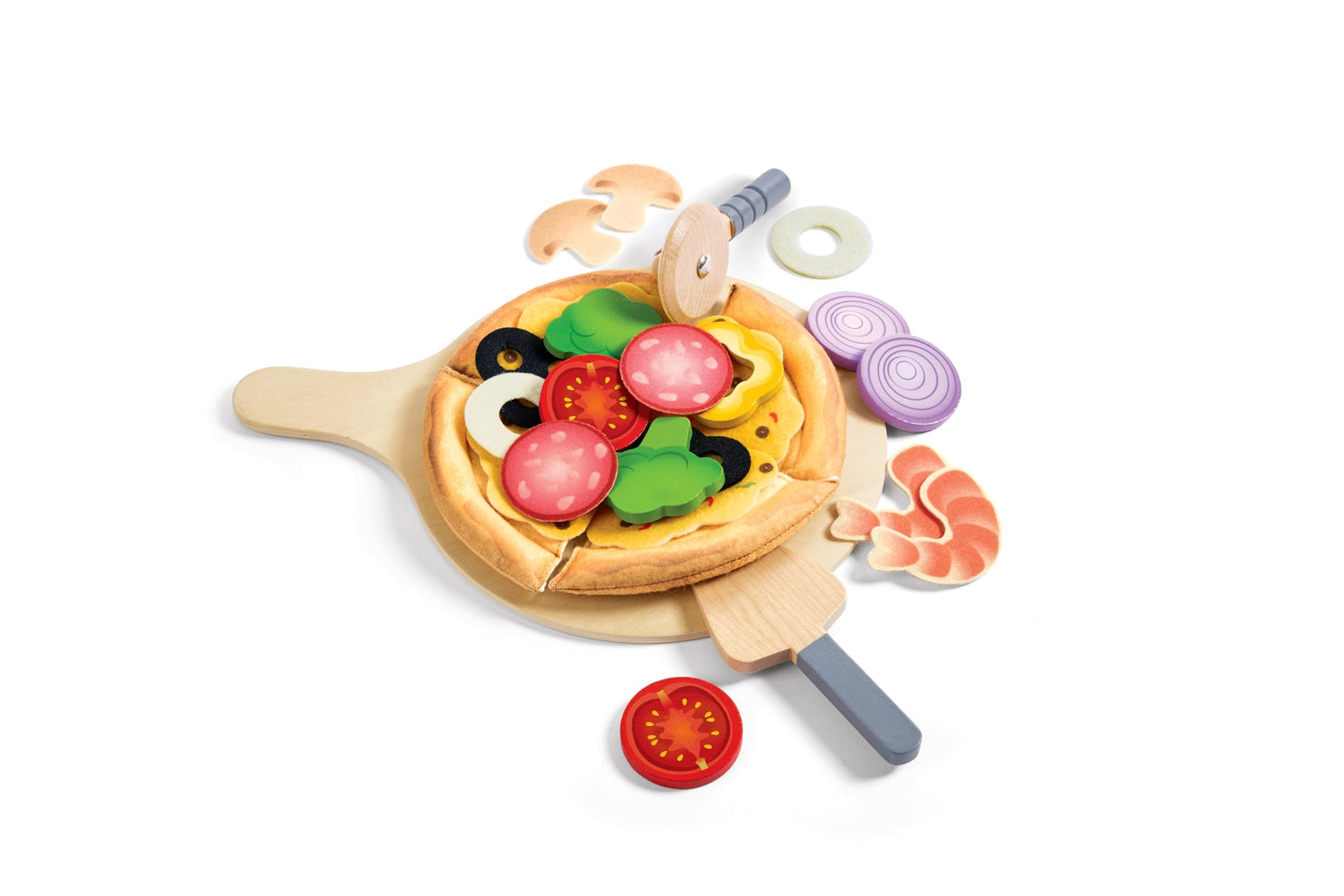 Hape Perfect Pizza Wooden Playset – 2-in-1 Pizza Oven & Delivery Box | 29 pcs | Ages 3+
