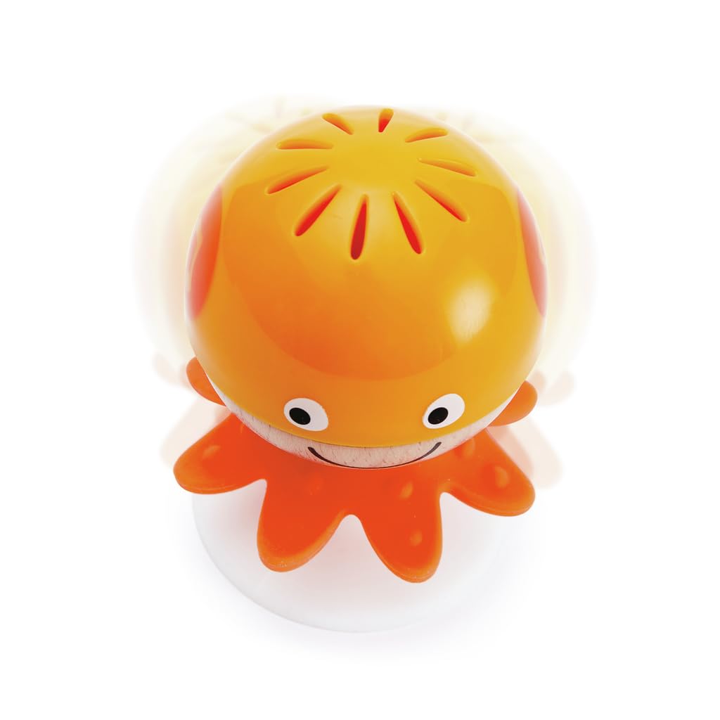 Hape Put-Stay Rattle Set: Three Sea Animal Suction Rattle Toys for Babies