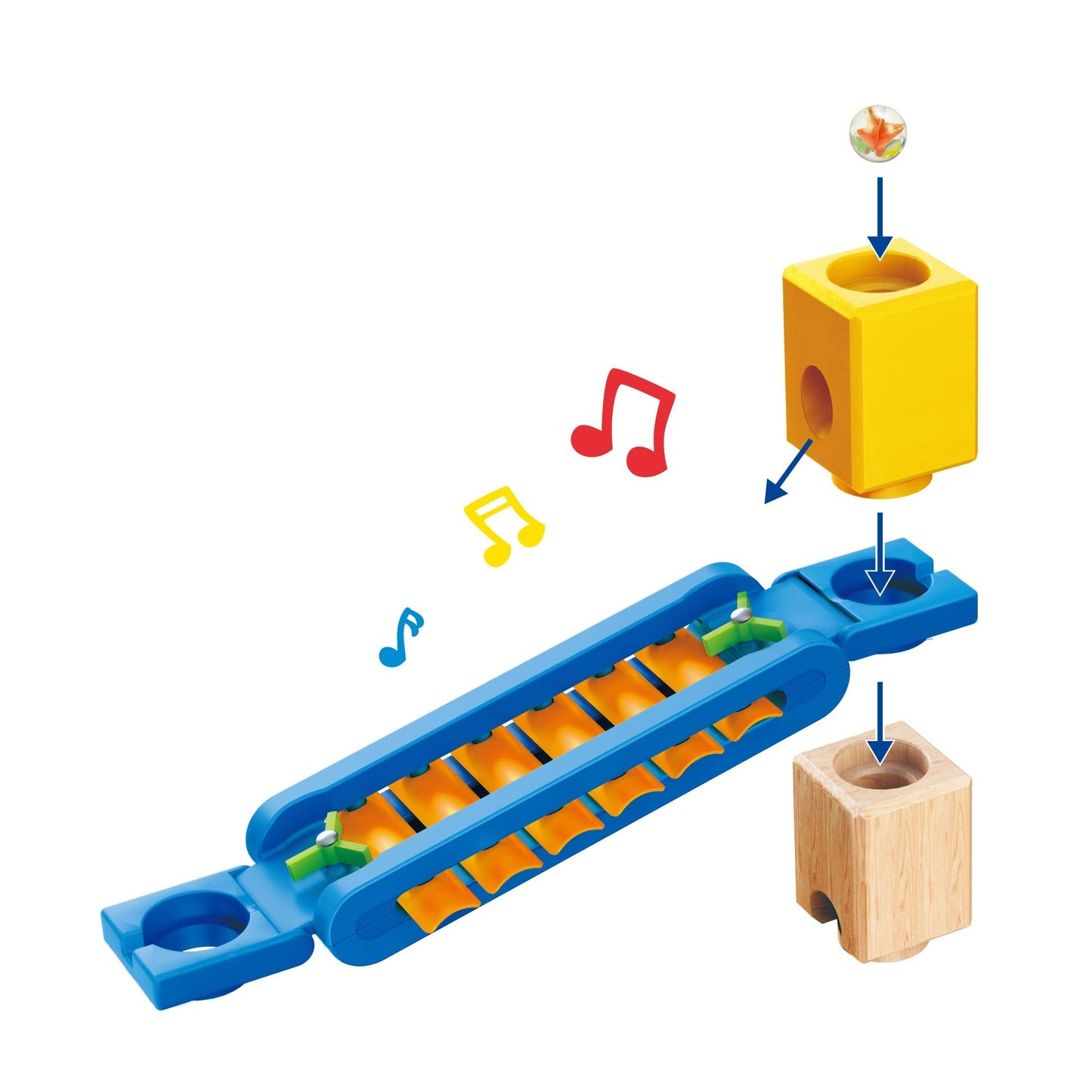 Hape Quadrilla Super Spirals Marble Run – Wooden STEM Toy for Kids 4+