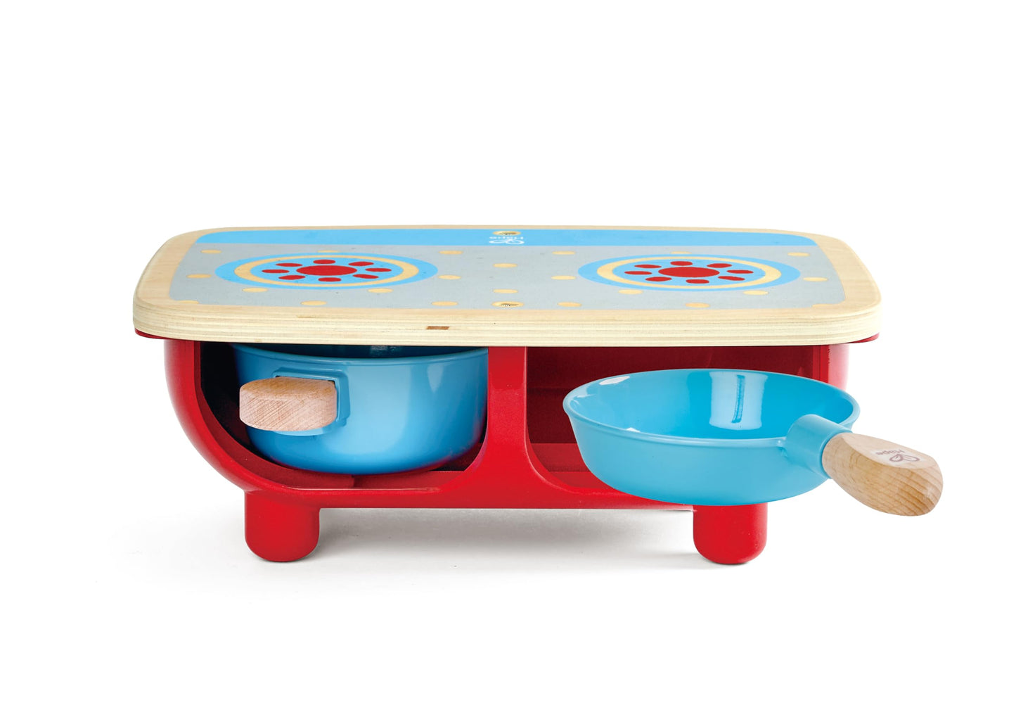 Hape Toddler Kitchen Set – Wooden 6-Piece Pretend Play Stove & Cookware