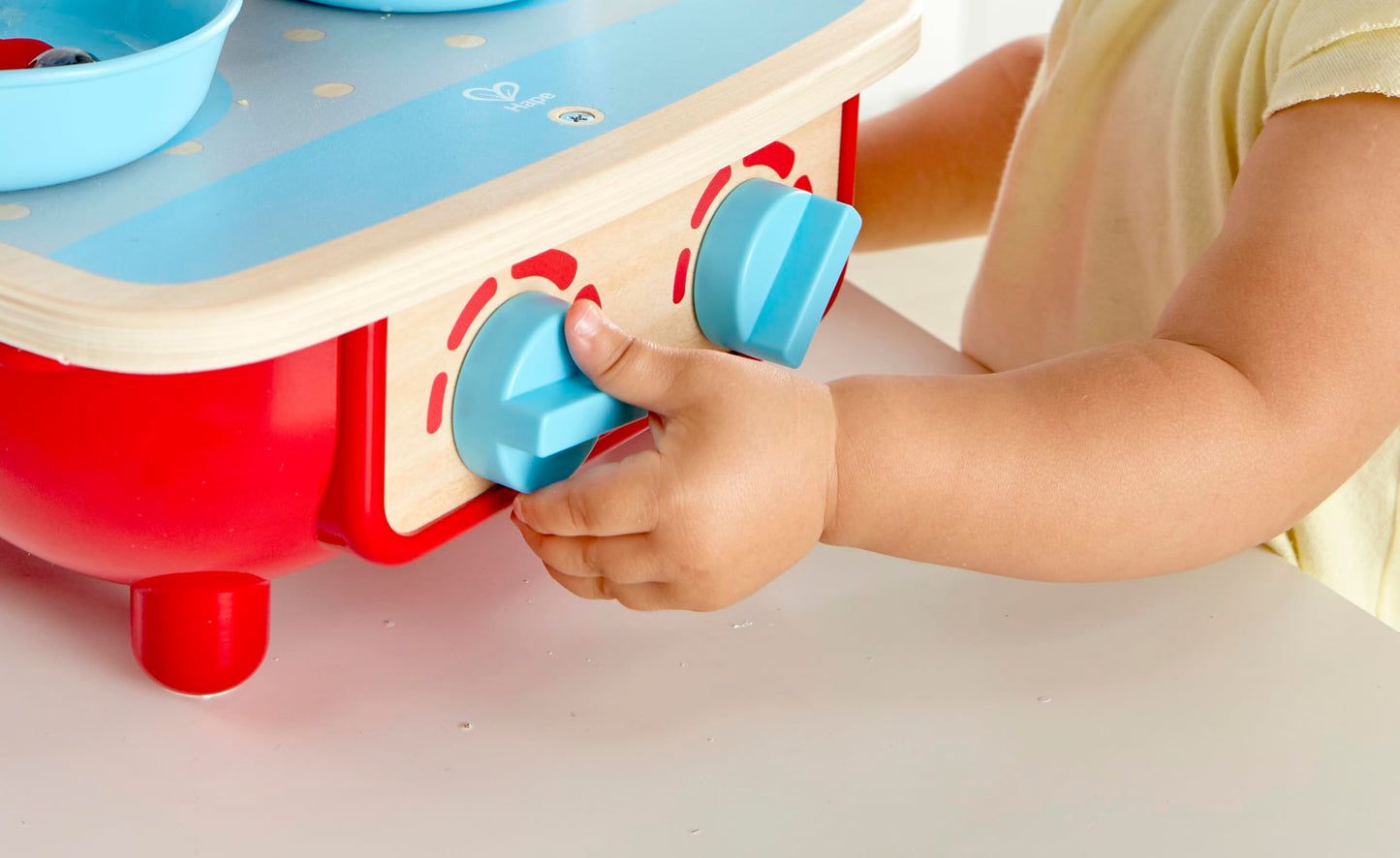 Hape Toddler Kitchen Set – Wooden 6-Piece Pretend Play Stove & Cookware