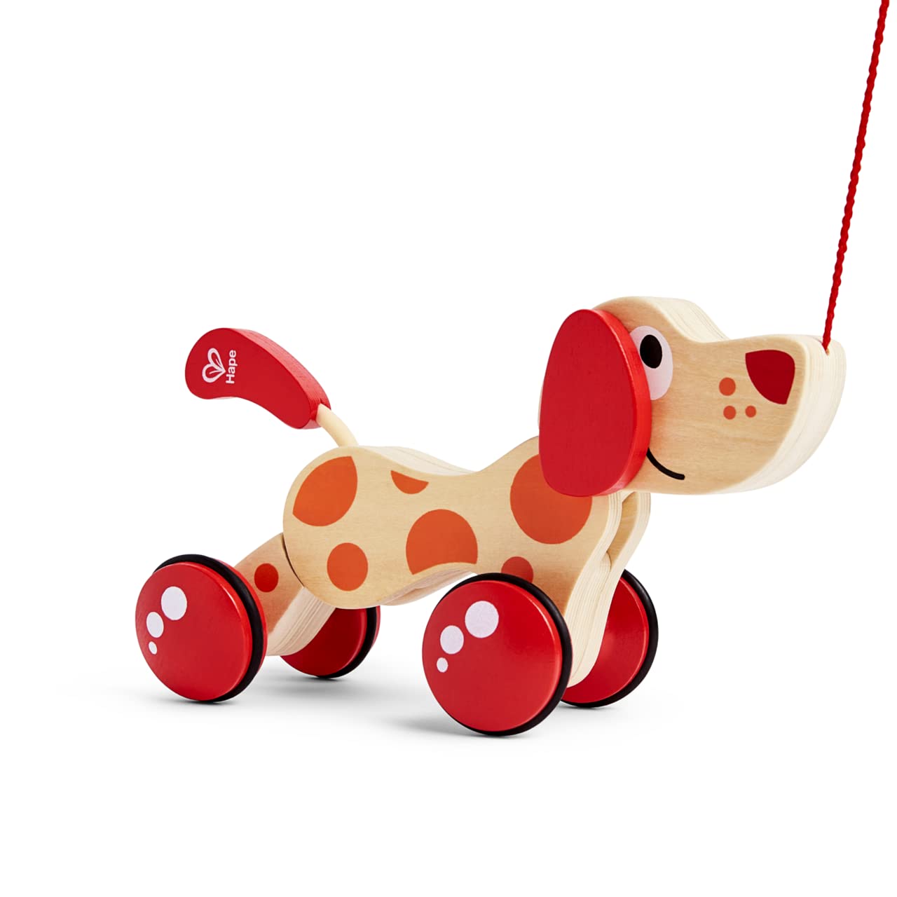 Hape Walk-A-Long Puppy Wooden Pull Toy – Safe, Durable Toddler Companion