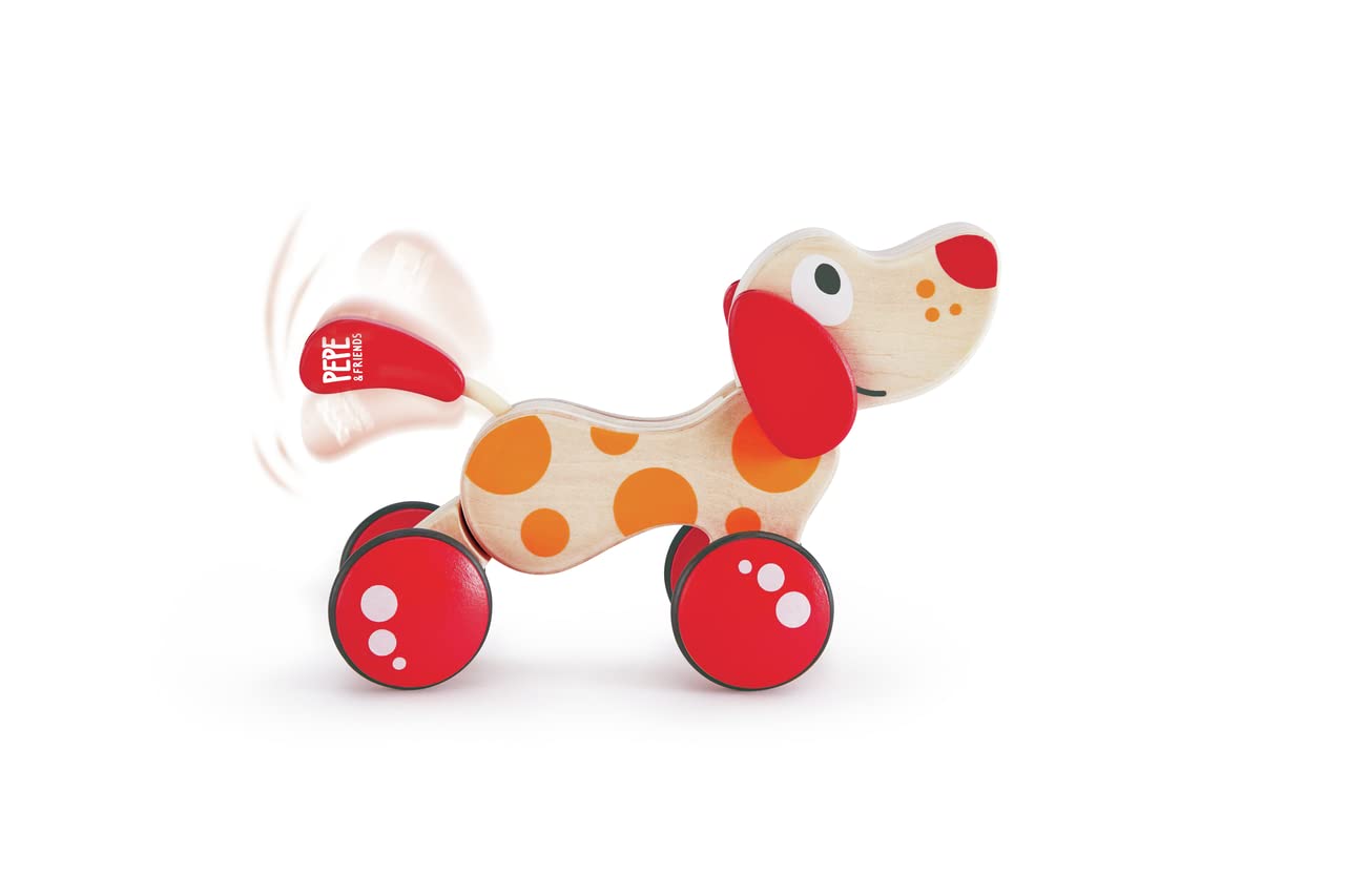 Hape Walk-A-Long Puppy Wooden Pull Toy – Safe, Durable Toddler Companion