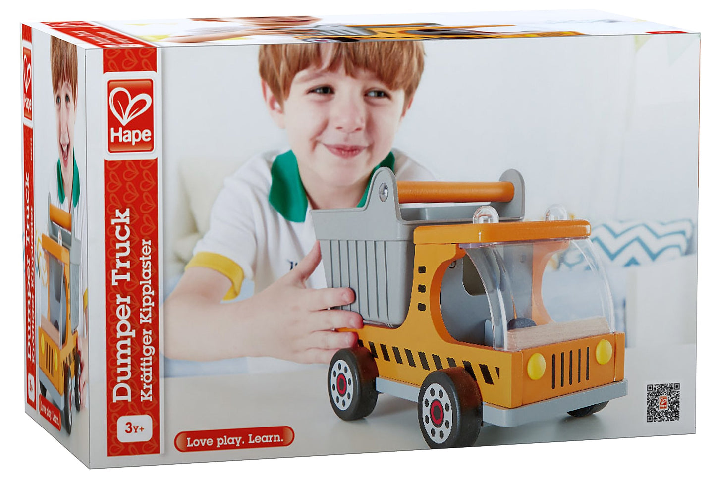 Hape Wooden Dump Truck for Toddlers – Pretend Play Construction Vehicle