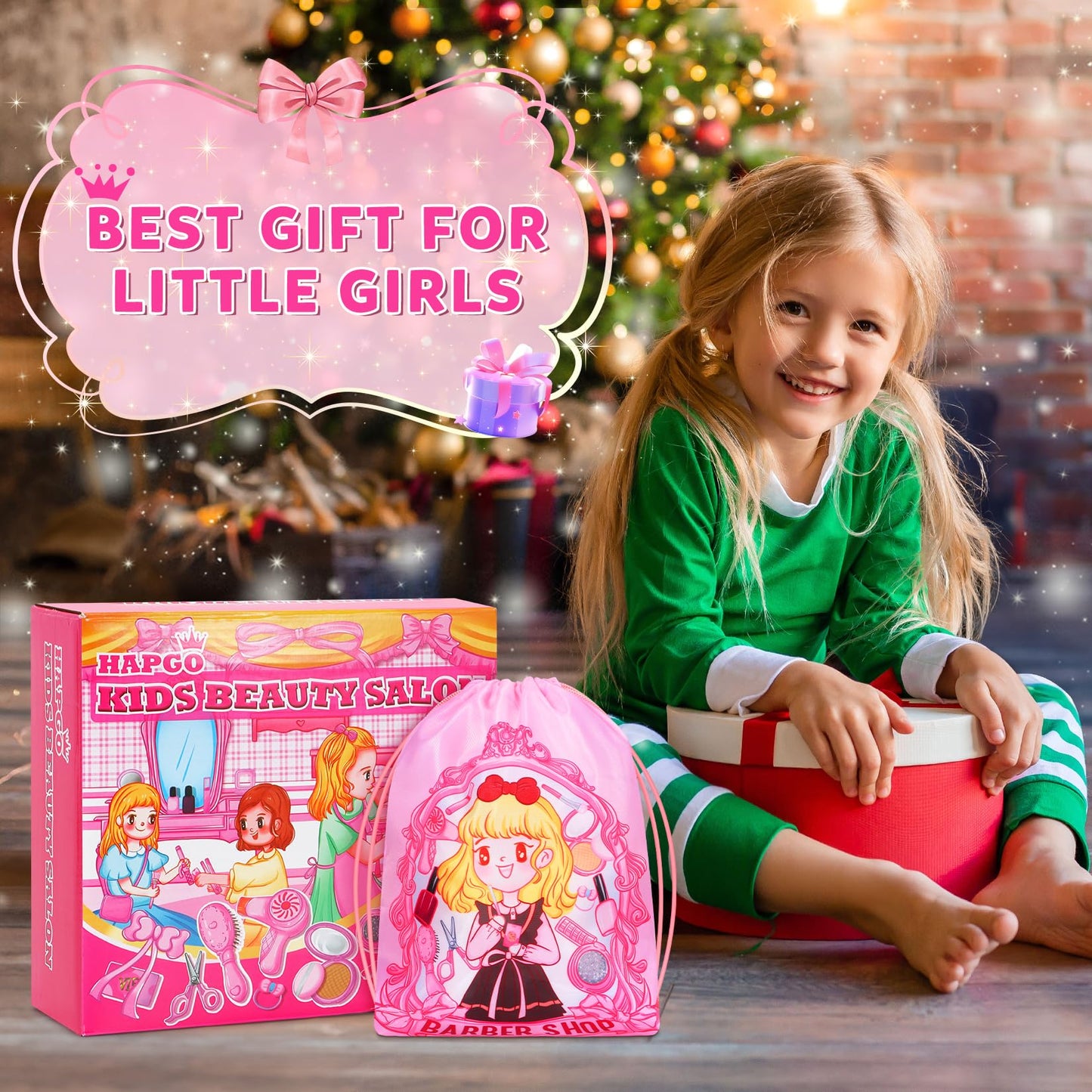Hapgo Hair Salon Toys for Girls – 39-Piece Pretend Play Hair Styling Kit