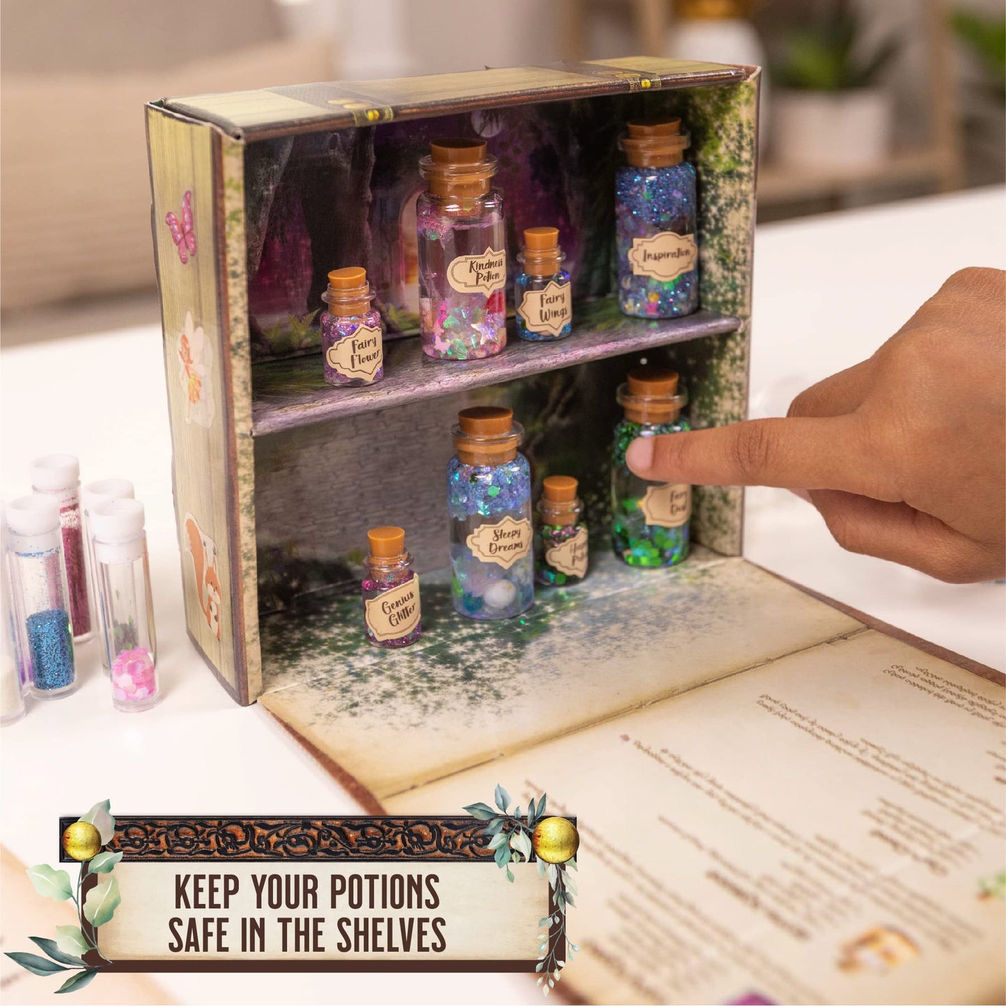 Hapinest Mix Your Own Fairy Potions Kit — 9 Potions & Bracelet for Kids