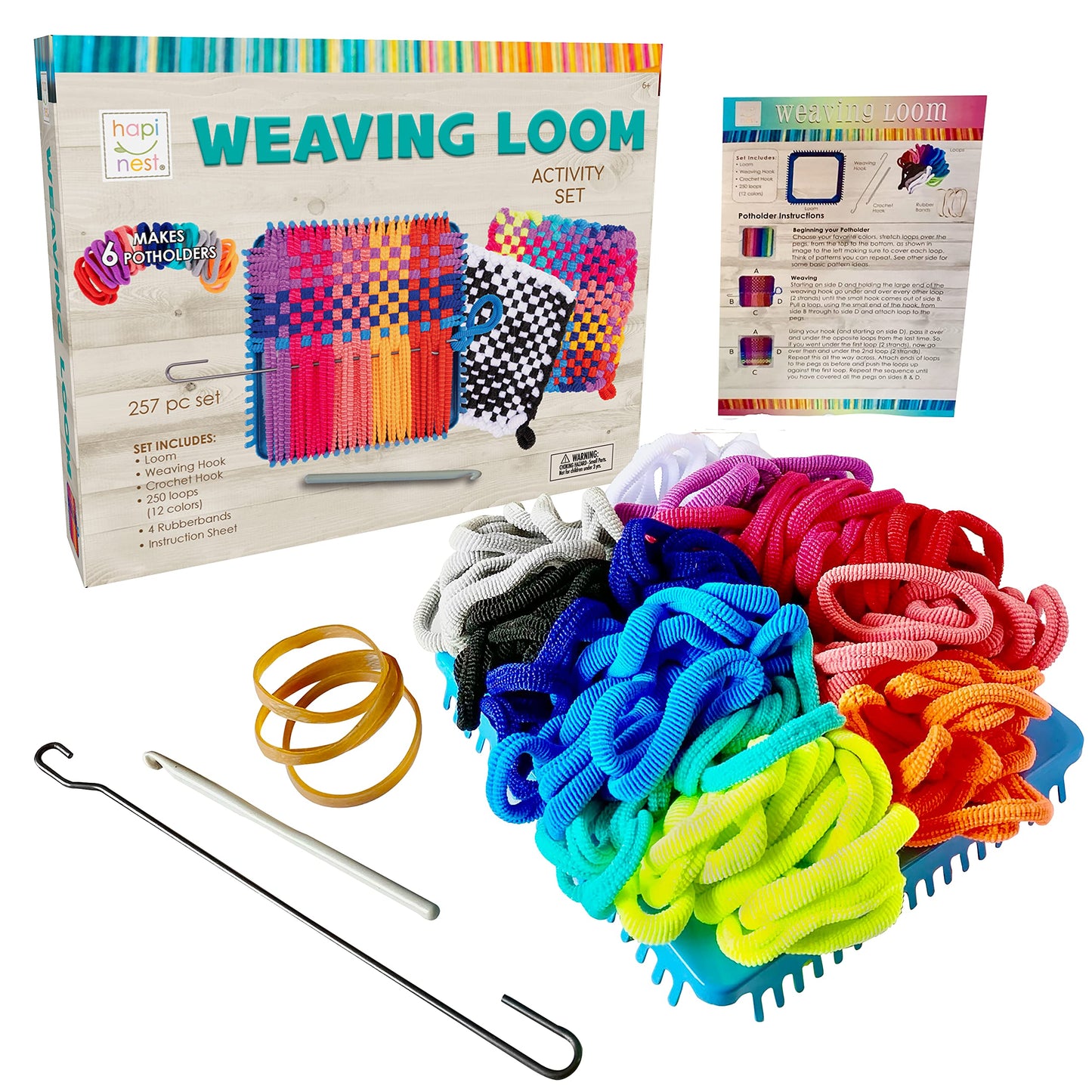 Hapinest Make Your Own Potholders Weaving Loom Kit for Kids
