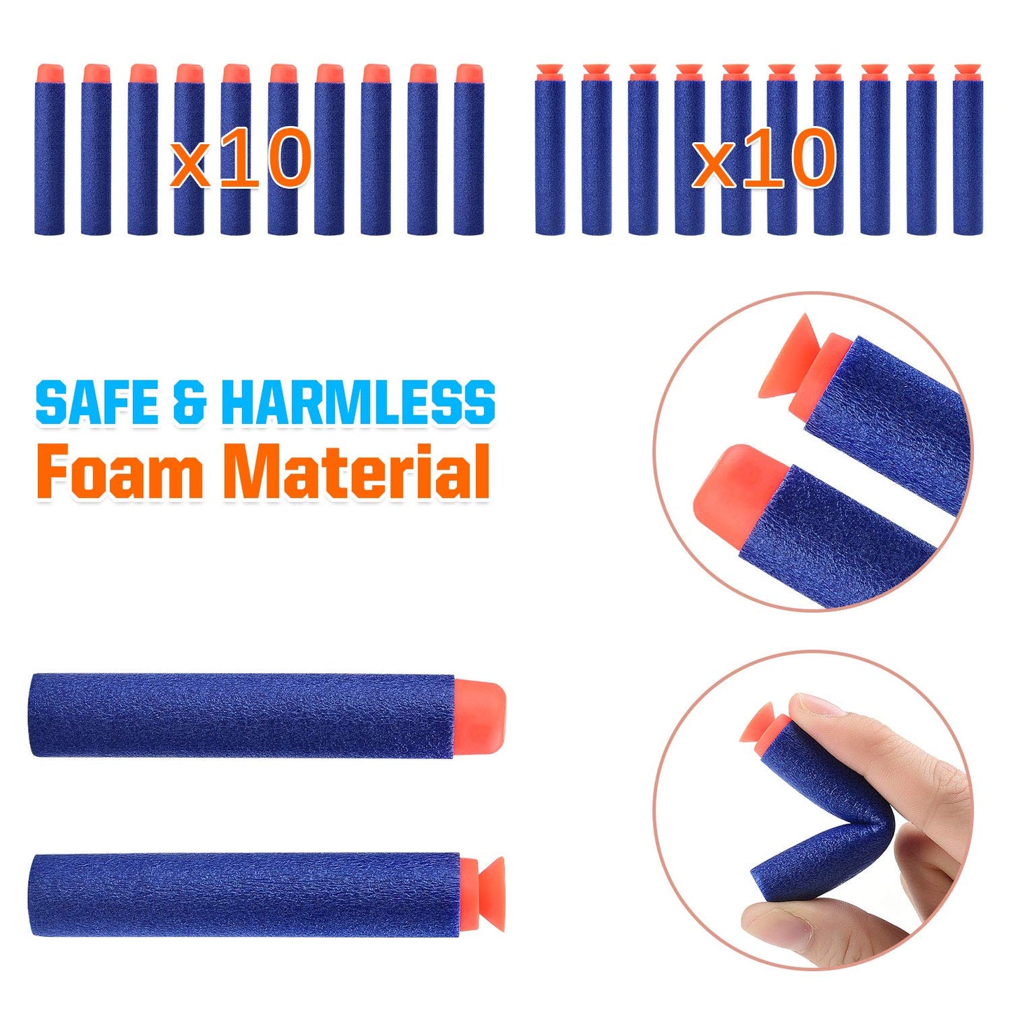 Happitry 2 Pack Dinosaur Foam Blaster Toys for Toddlers – Safe, Nerf‑Compatible Darts
