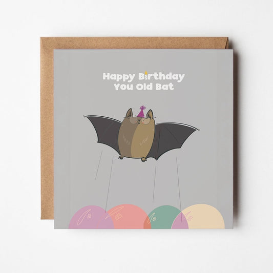 Happy You Old Bat Funny Greeting Card
