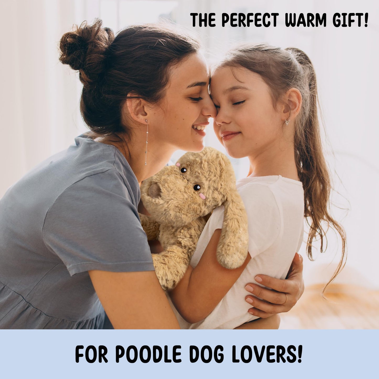 Happy Fuel Goldendoodle Plush – 1.5 lb Microwavable Weighted Heating Pad