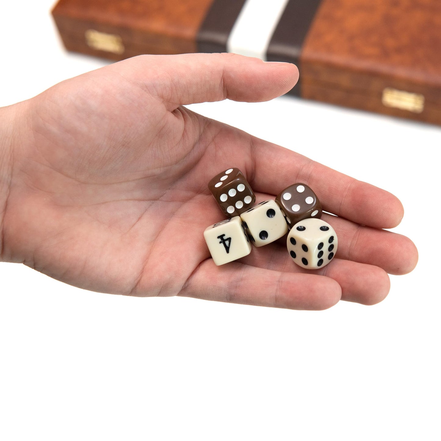 Happy Hippo Deluxe Backgammon Set – Leather-Like Case, Felt Interior, 18-Inch Board