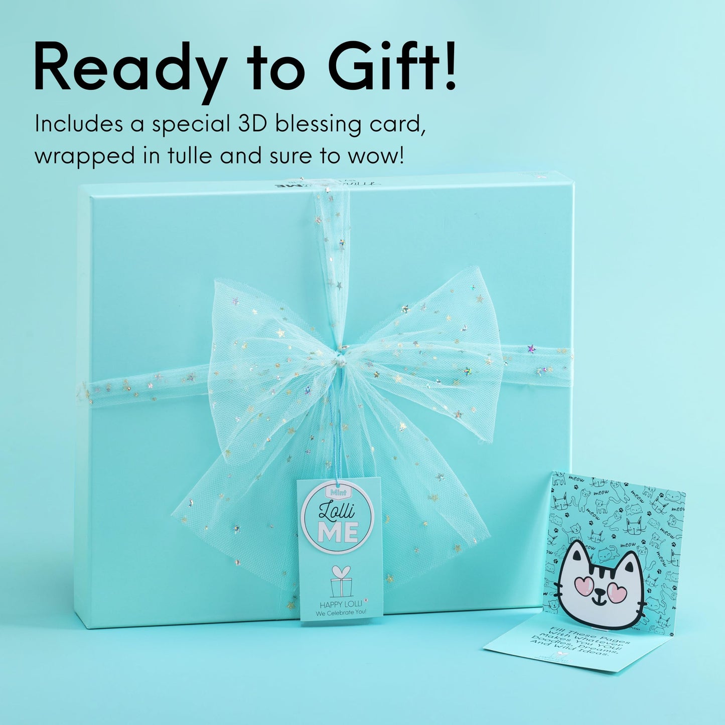 HAPPY LOLLI Mint LolliME DIY Journal Kit for Girls – 300+ Pieces, Lockable Diary, Markers & Stickers