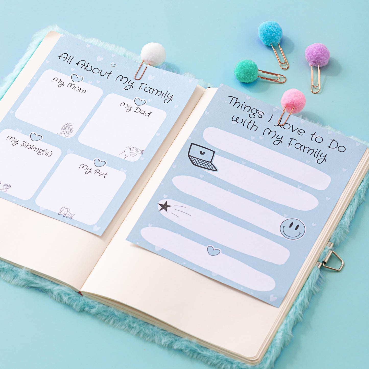 HAPPY LOLLI Mint LolliME DIY Journal Kit for Girls – 300+ Pieces, Lockable Diary, Markers & Stickers