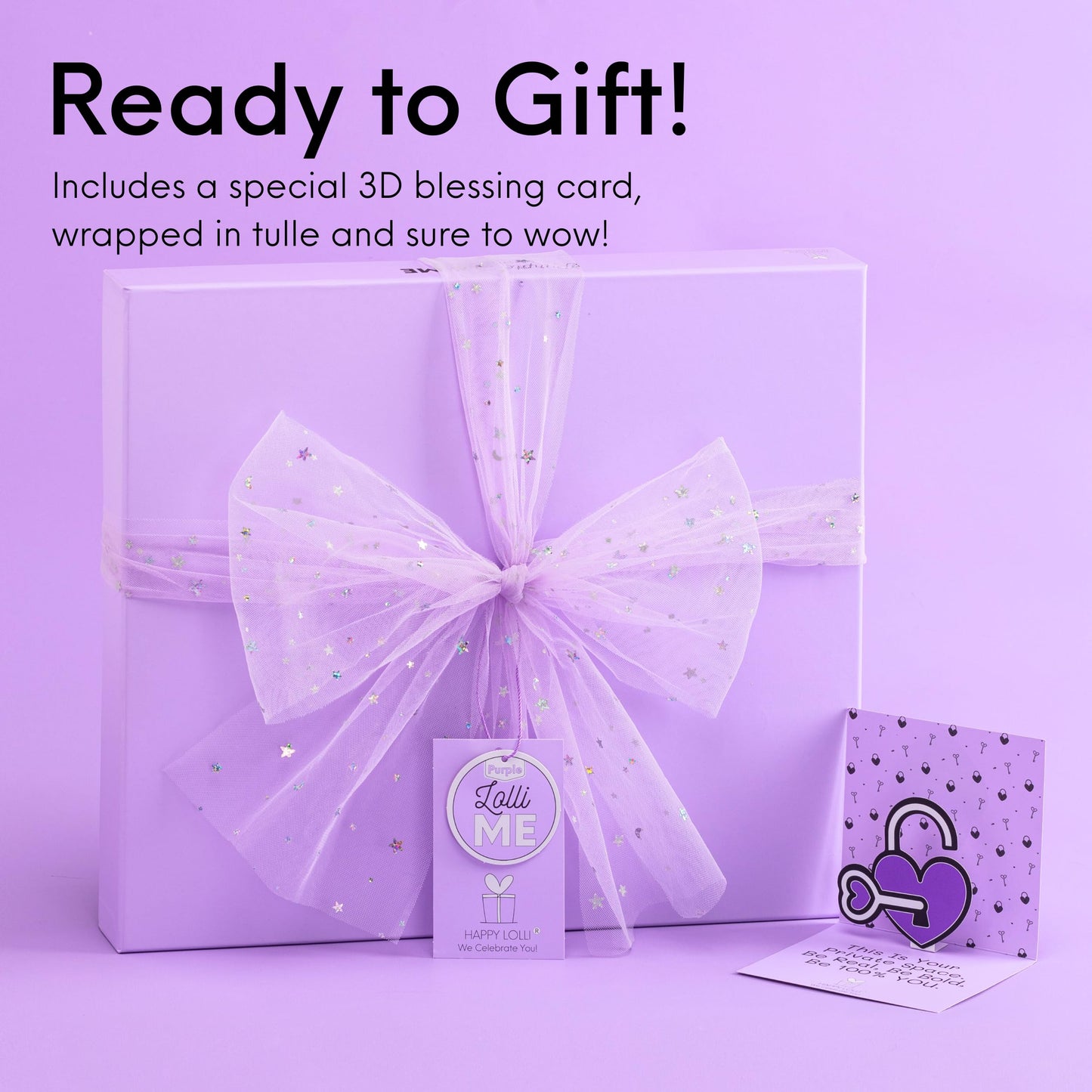 HAPPY LOLLI Purple LolliME DIY Journal Kit – 300+ Pieces, Lockable Diary, Gift Box