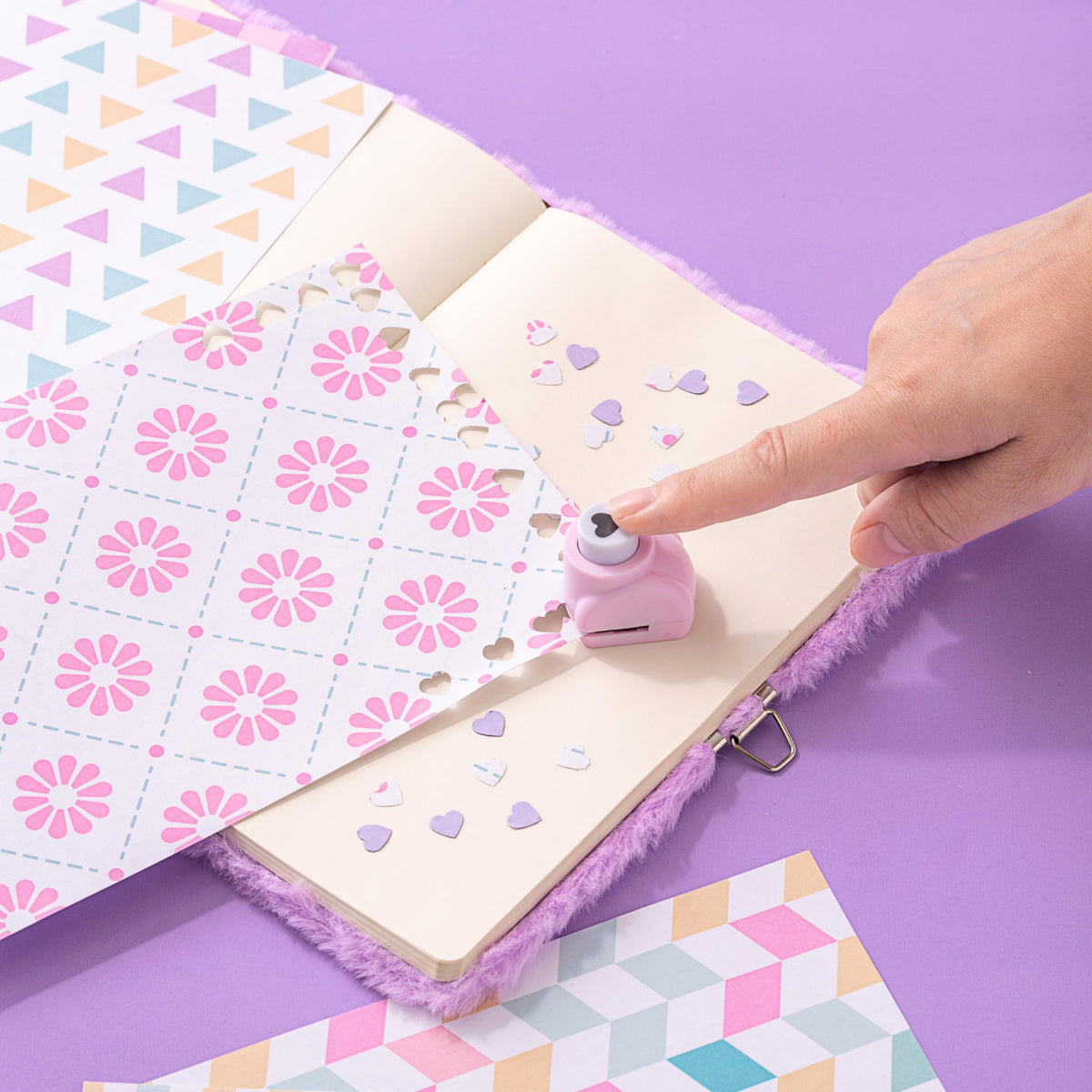 HAPPY LOLLI Purple LolliME DIY Journal Kit – 300+ Pieces, Lockable Diary, Gift Box