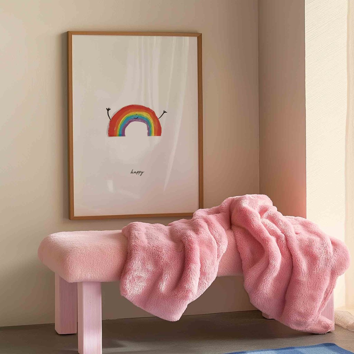 Happy Rainbow Wall Art Print
