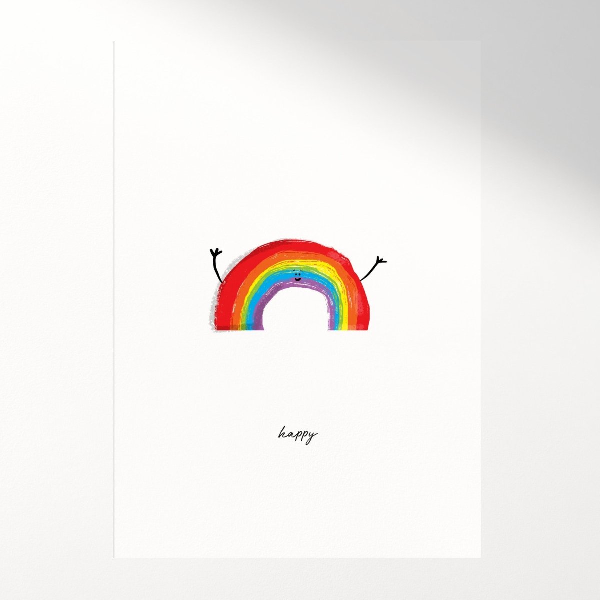 Happy Rainbow Wall Art Print