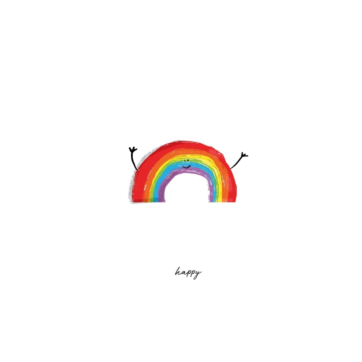 Happy Rainbow Wall Art Print