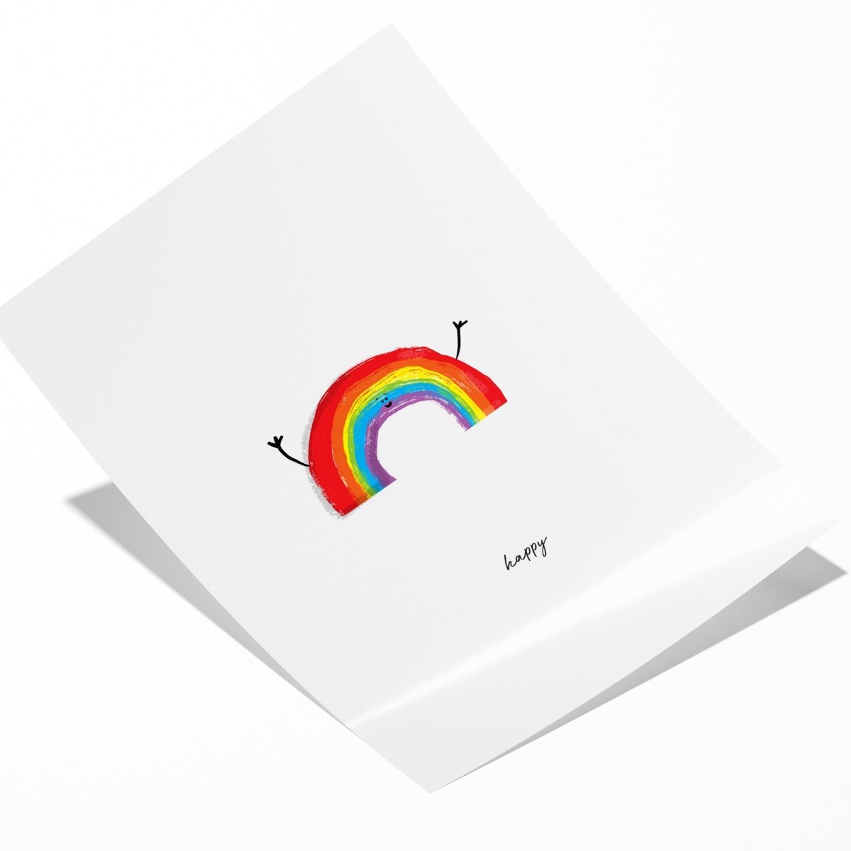 Happy Rainbow Wall Art Print