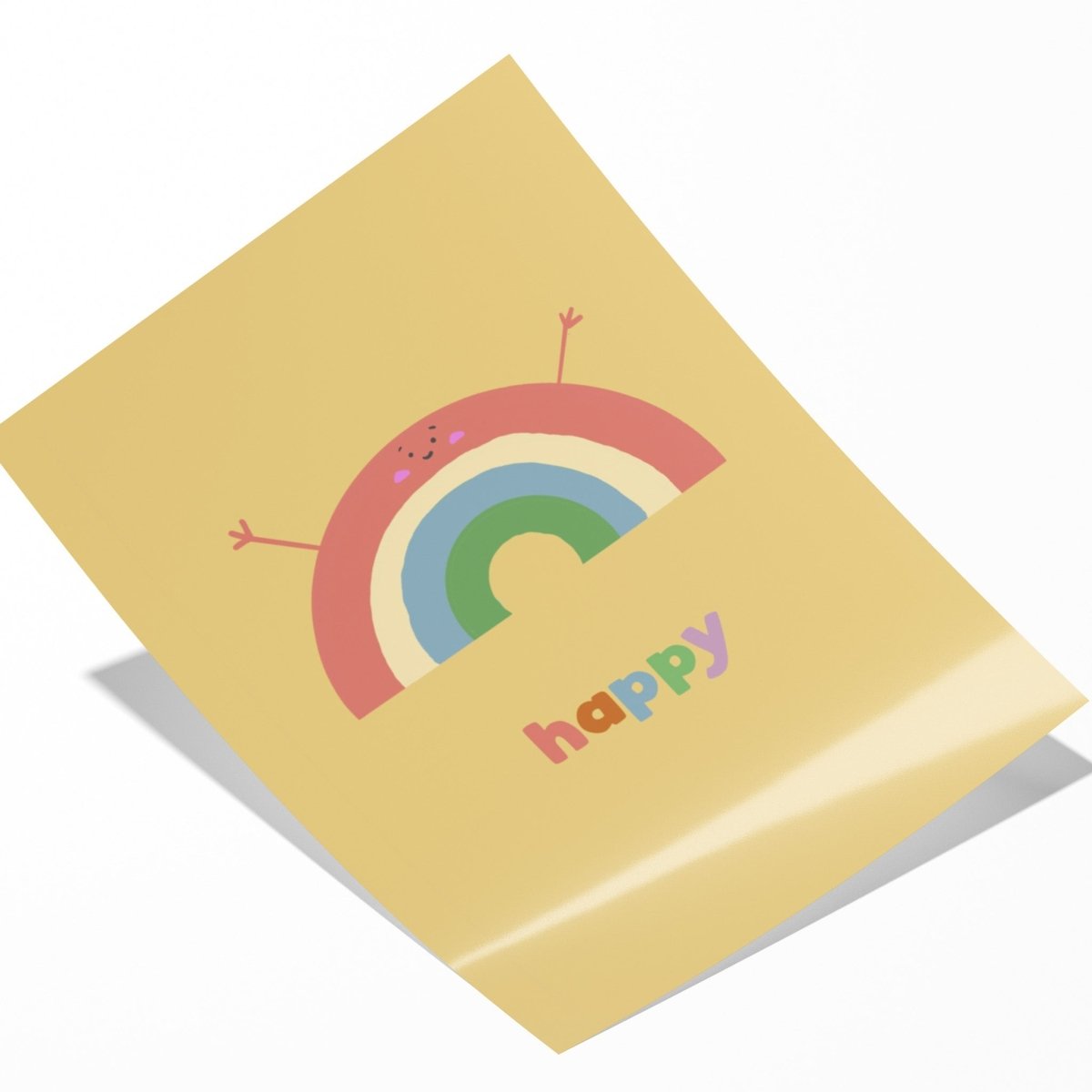 Happy Rainbow Wall Art Print