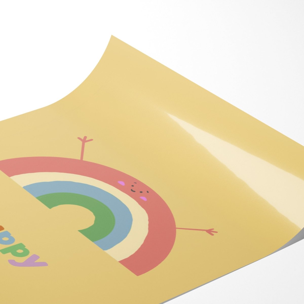 Happy Rainbow Wall Art Print