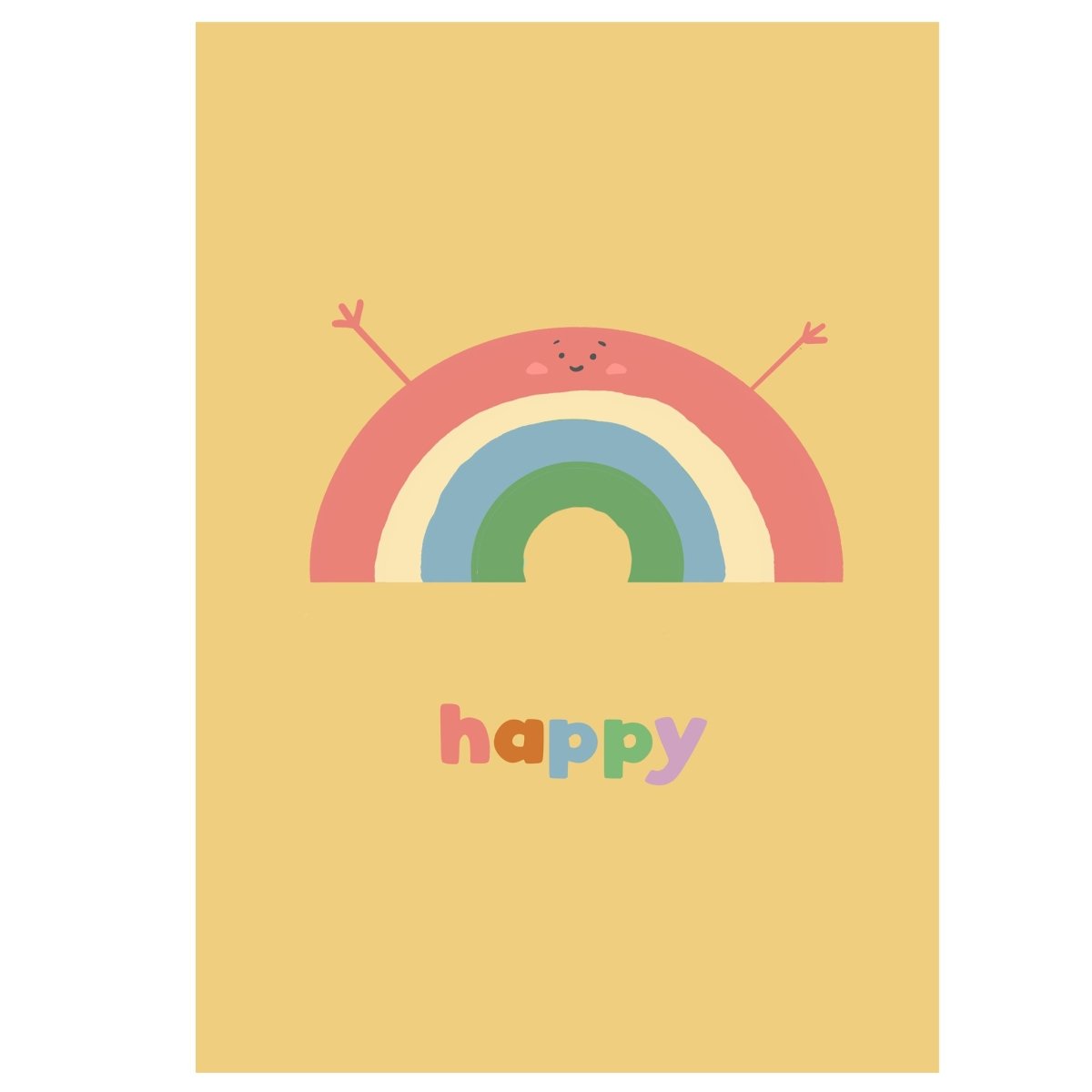 Happy Rainbow Wall Art Print