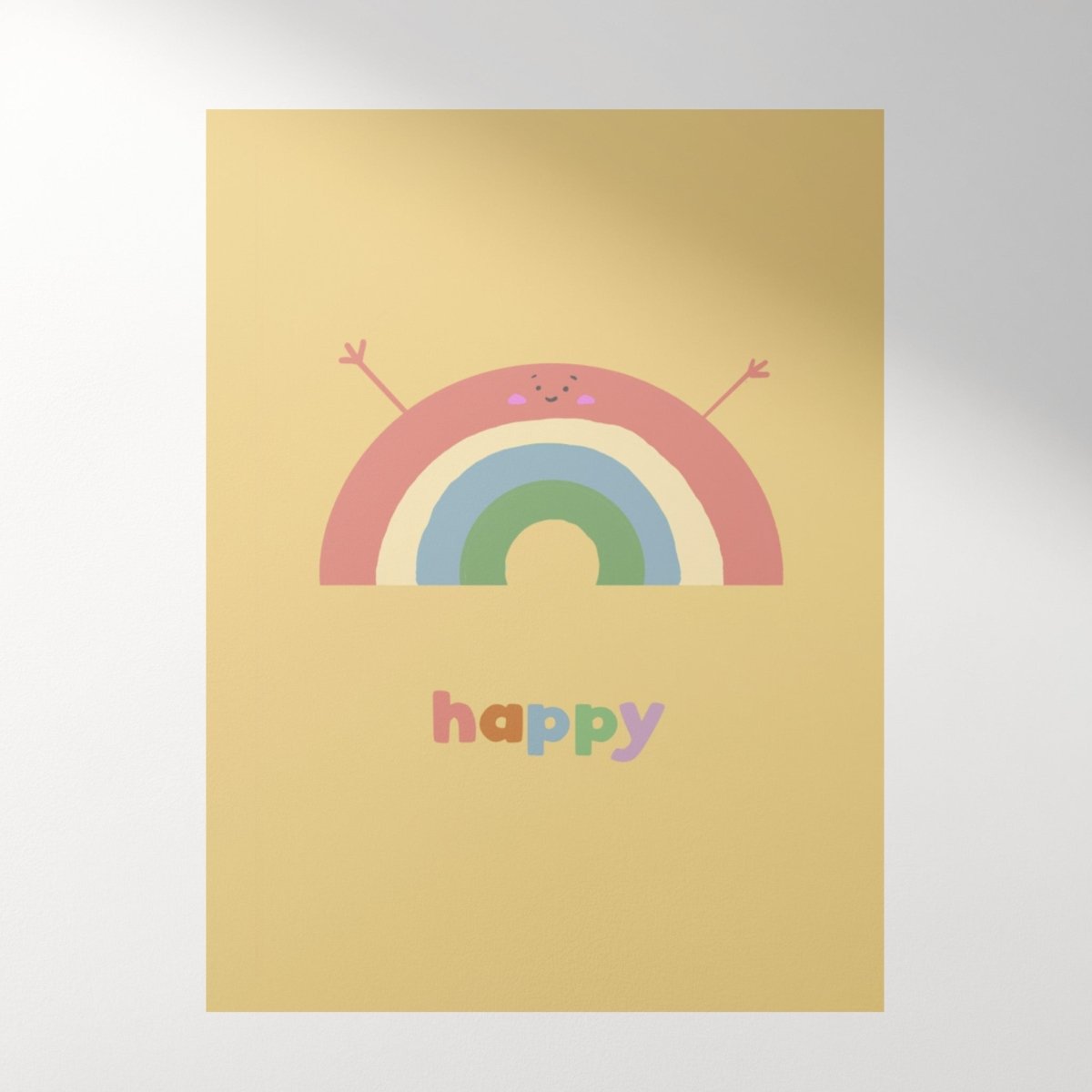 Happy Rainbow Wall Art Print