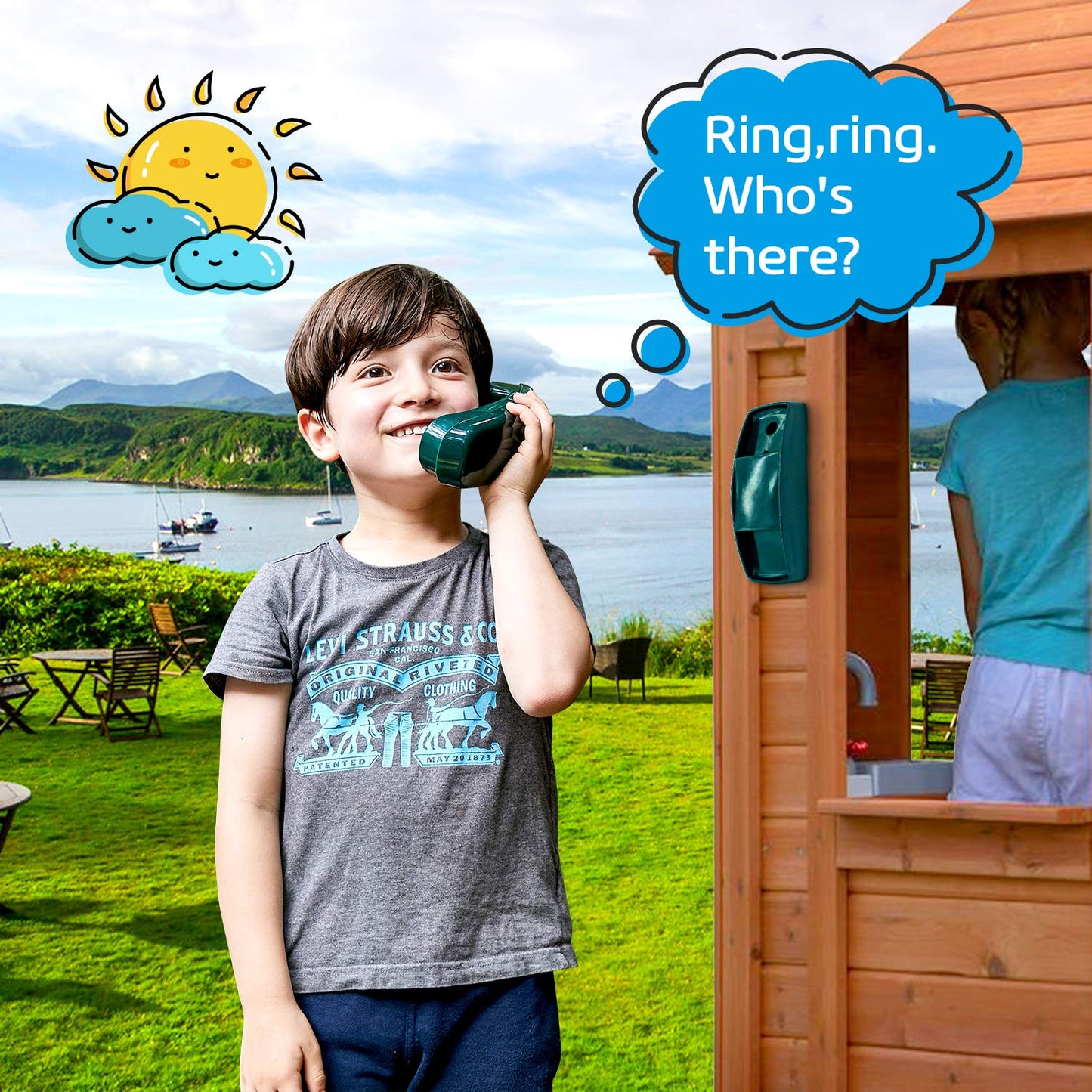 HAPPYPIE Toy Phone for Kids – Pretend Play Learning Phone (Green)