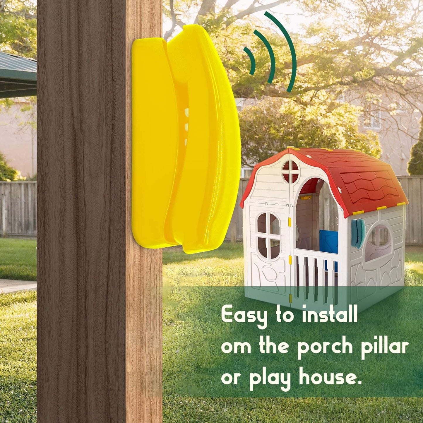 HAPPYPIE Toy Phone for Kids - Pretend Play & Learning (Yellow)