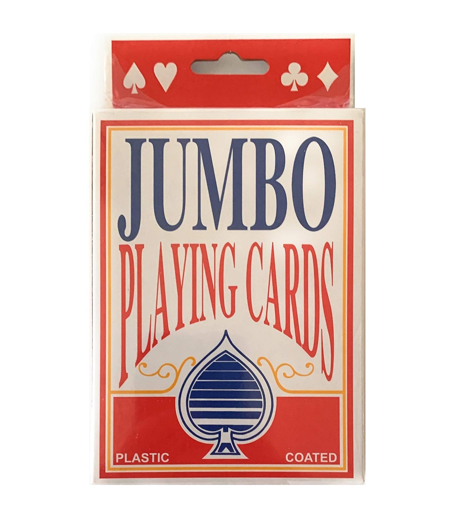 Hapros Jumbo 3.5x5 Inch Playing Cards – Plastic Coated, Easy to Read