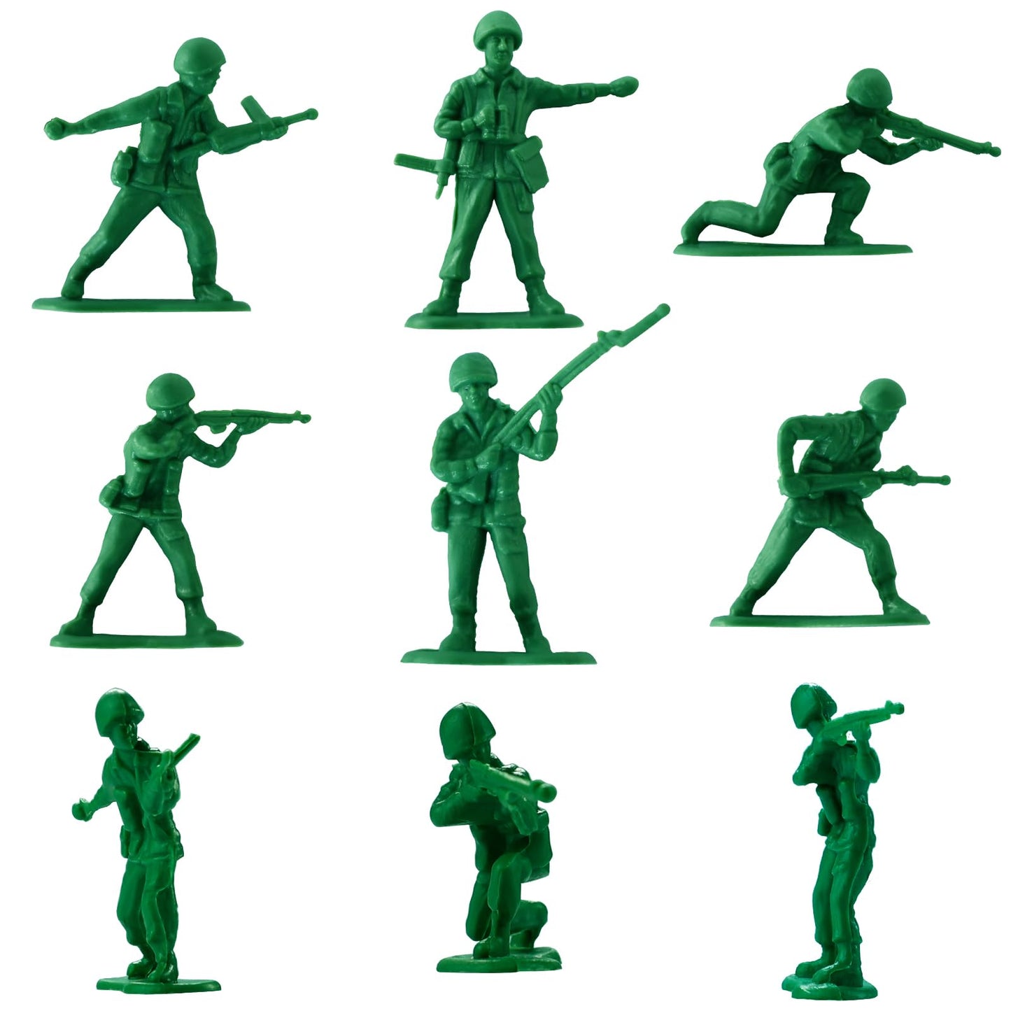 HAPTIME 50-Pcs Green Army Men – Plastic Military Toys for Boys