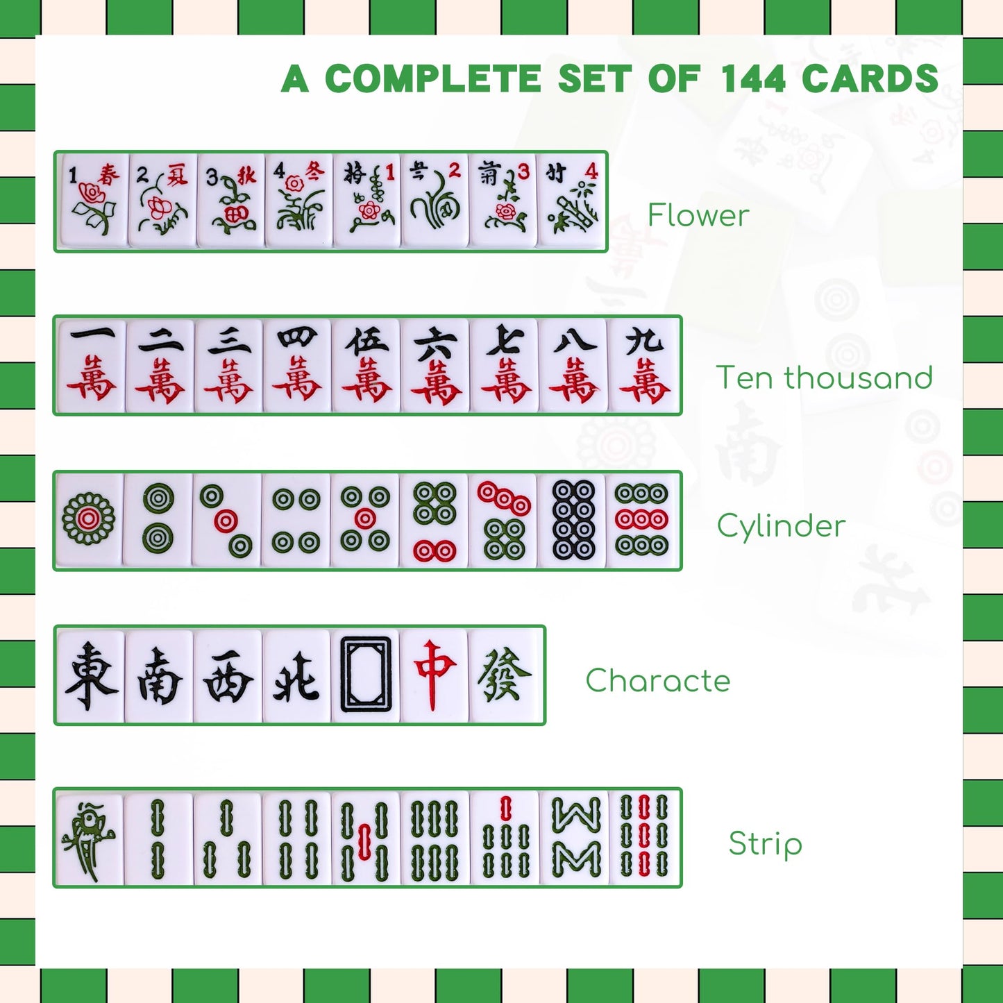 Harborway Mini Chinese Mahjong Set – 144 Tiles with Travel Case | Portable for Beginners & Enthusiasts