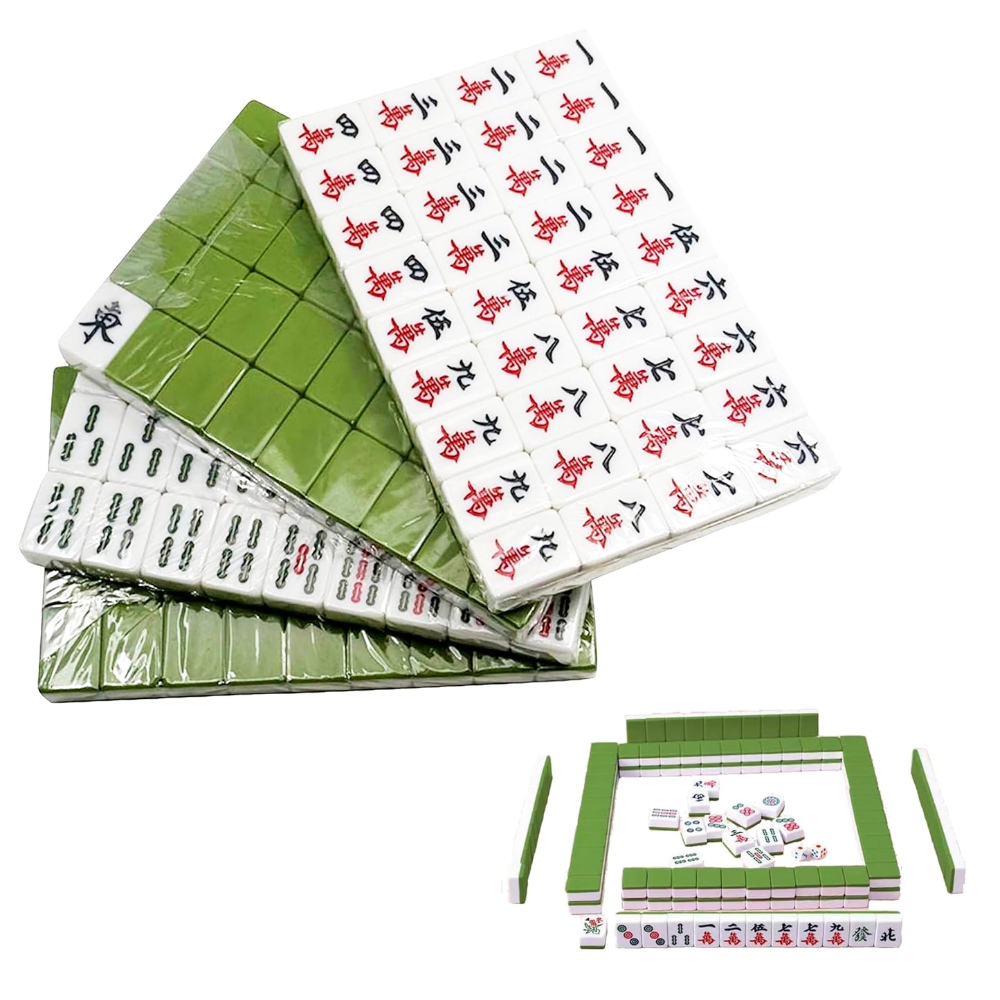 Harborway Mini Chinese Mahjong Set – 144 Tiles with Travel Case | Portable for Beginners & Enthusiasts