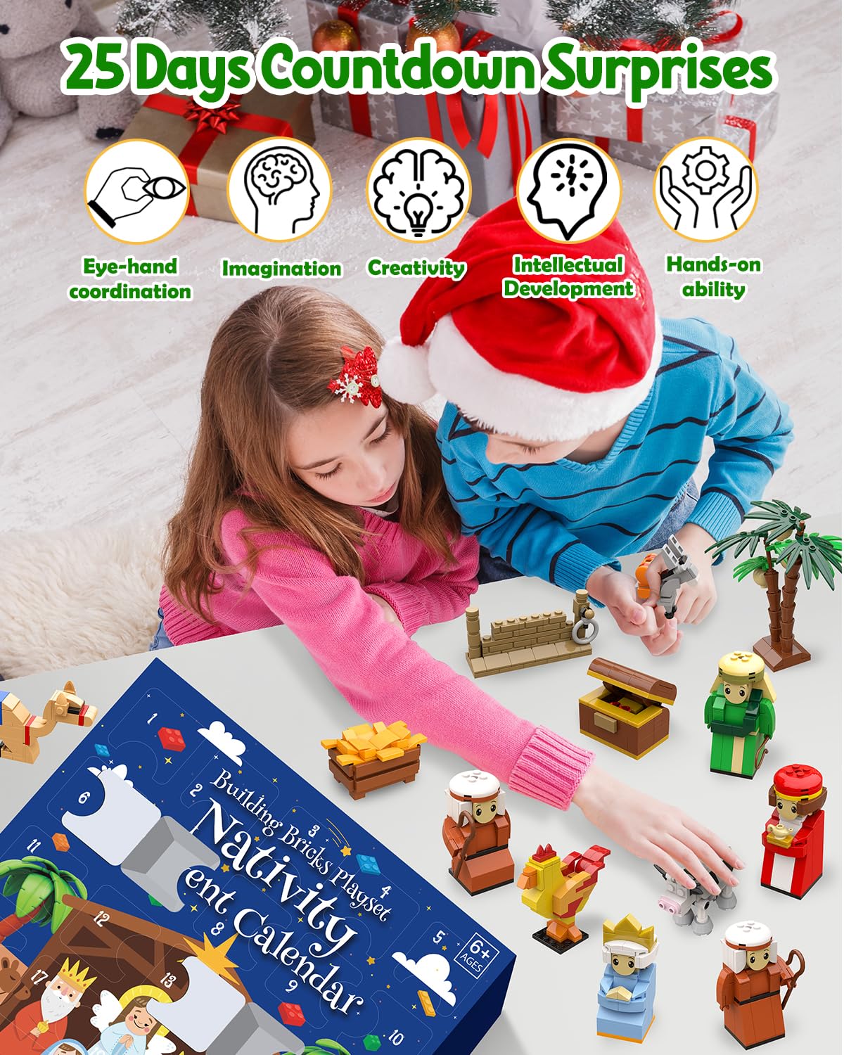 HARDWIND Advent Calendar 2025 — Nativity Building Blocks for Kids (25 Models)