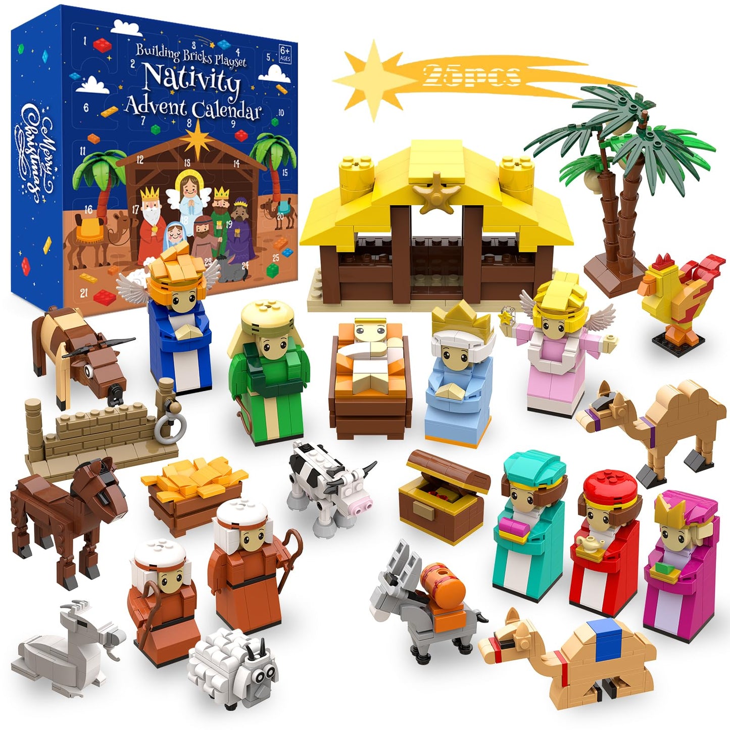 HARDWIND Advent Calendar 2025 — Nativity Building Blocks for Kids (25 Models)