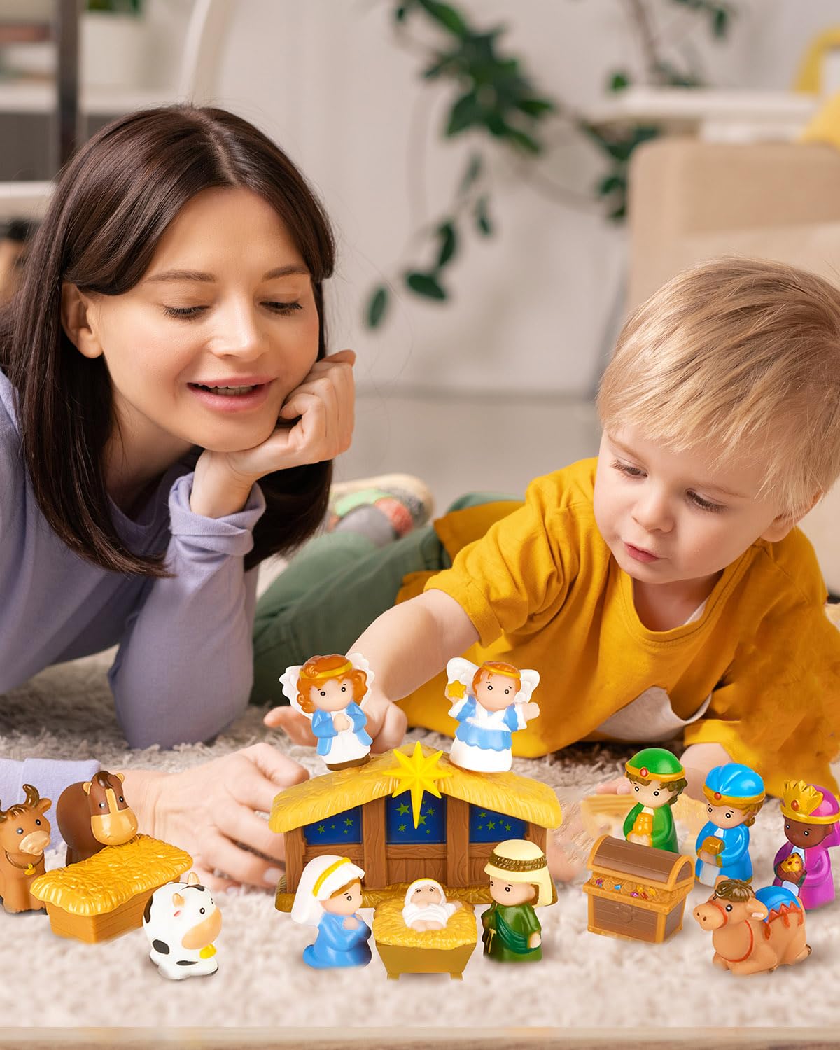 Hardwind 25-Piece Nativity Set for Kids | Complete Toddler Nativity Scene Playset (Ages 1-6+)