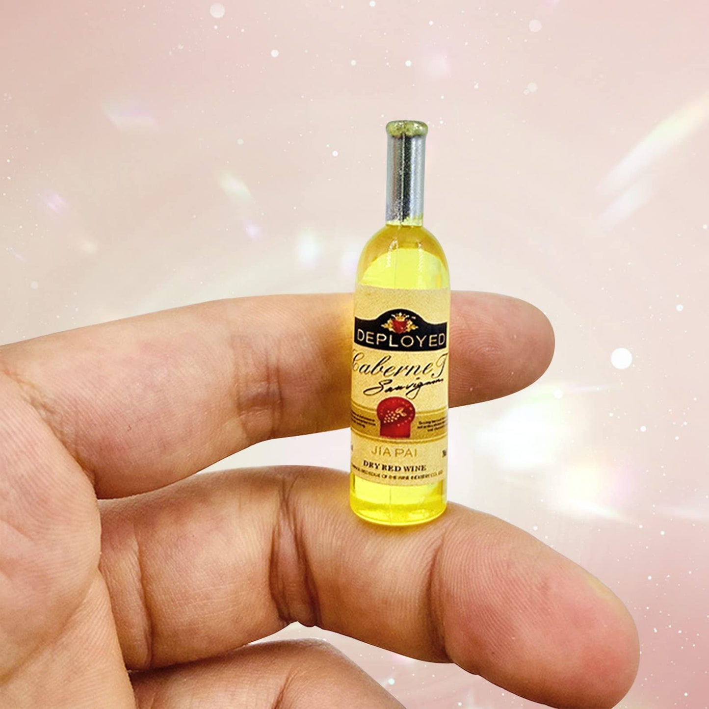 Harewu 10Pcs 1:12 Scale Miniature Wine Bottles Set – Dollhouse Drink Accessories (Non-Repeating)