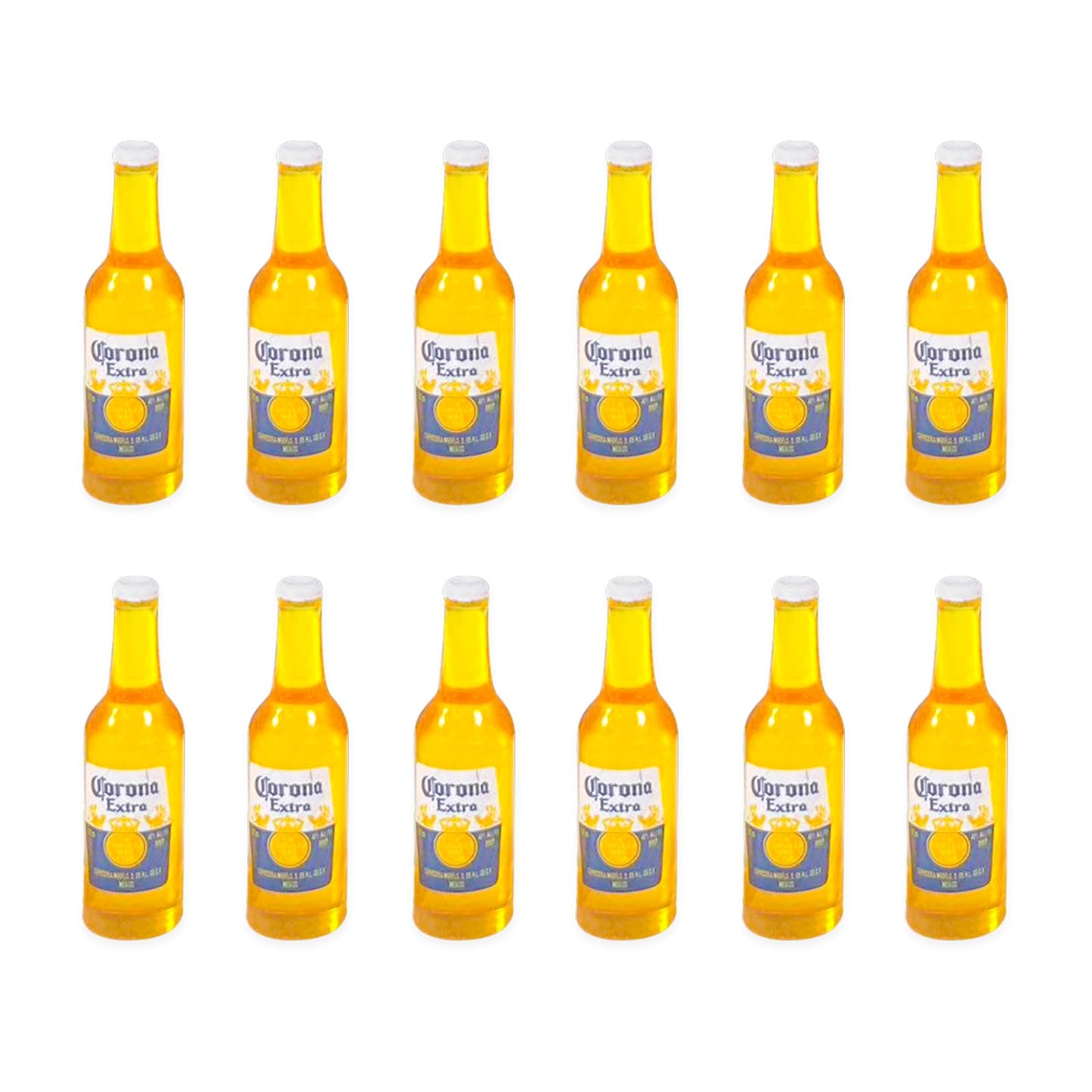 Harewu 12Pcs Miniature Wine Bottles Set – 1:12 Dollhouse Decor, Yellow