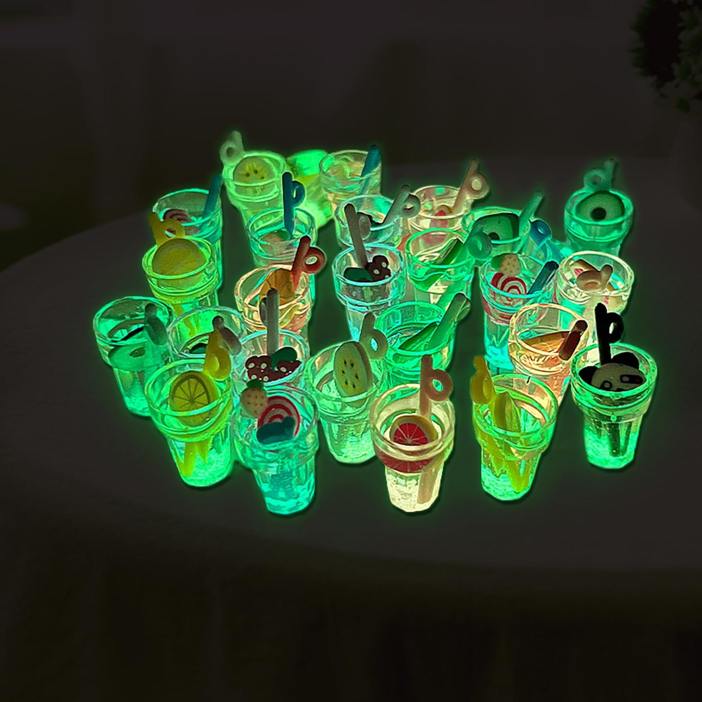 Harewu 9Pcs 1:12 Miniature Beverage Bottles for Dollhouses | Colorful Fruit Set