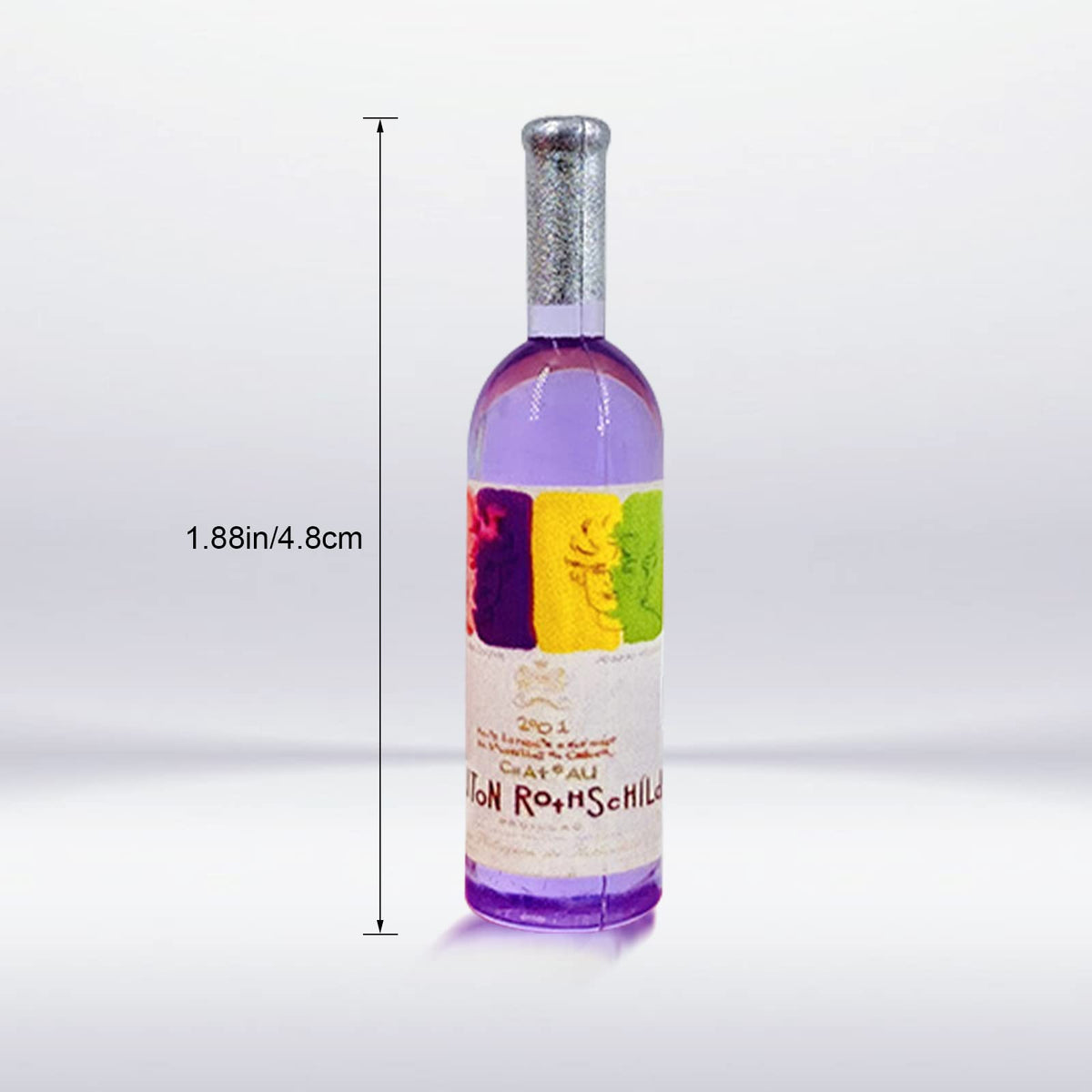 Harewu 10Pcs 1:12 Scale Miniature Wine Bottles Set – Dollhouse Drink Accessories (Non-Repeating)